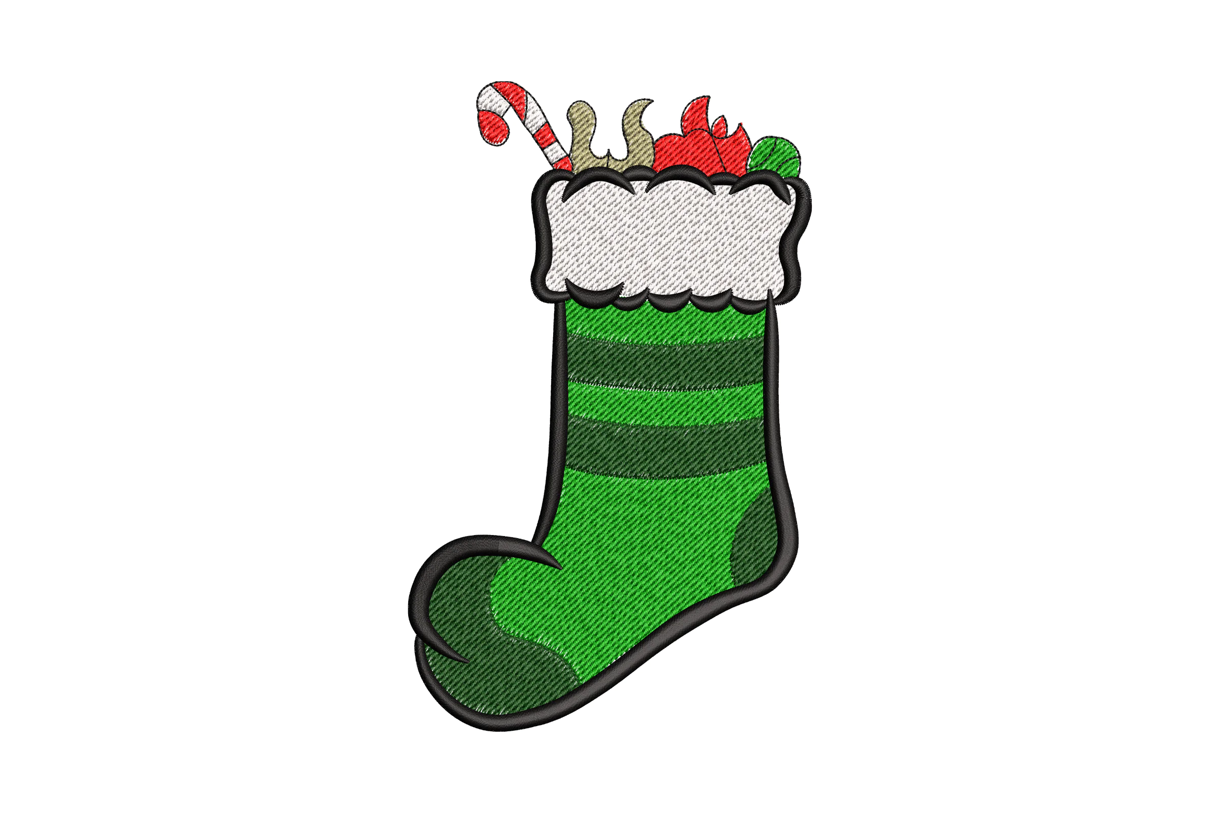Christmas Sock Embroidery Design
