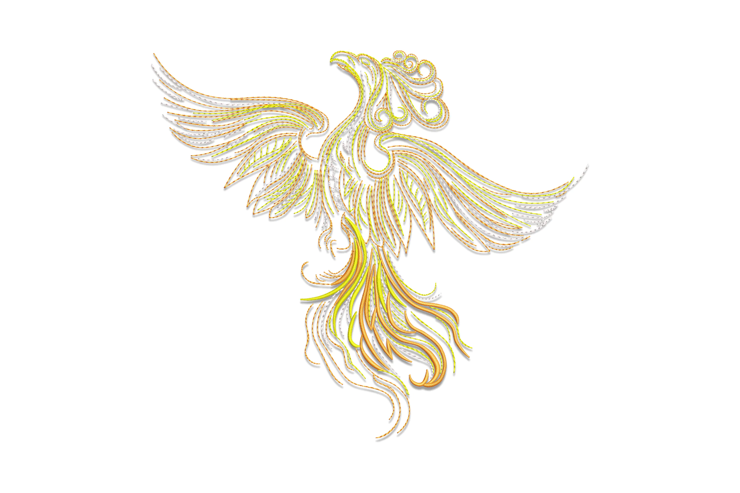 Radiant Phoenix Embroidery Design