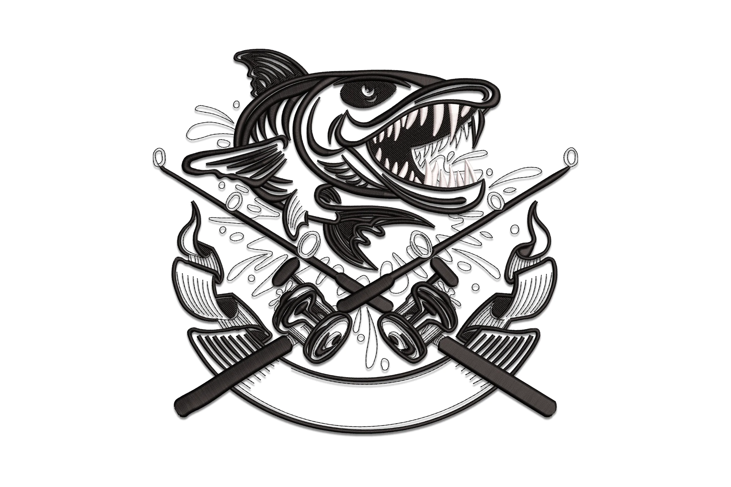 Fishing Digital Embroidery Design