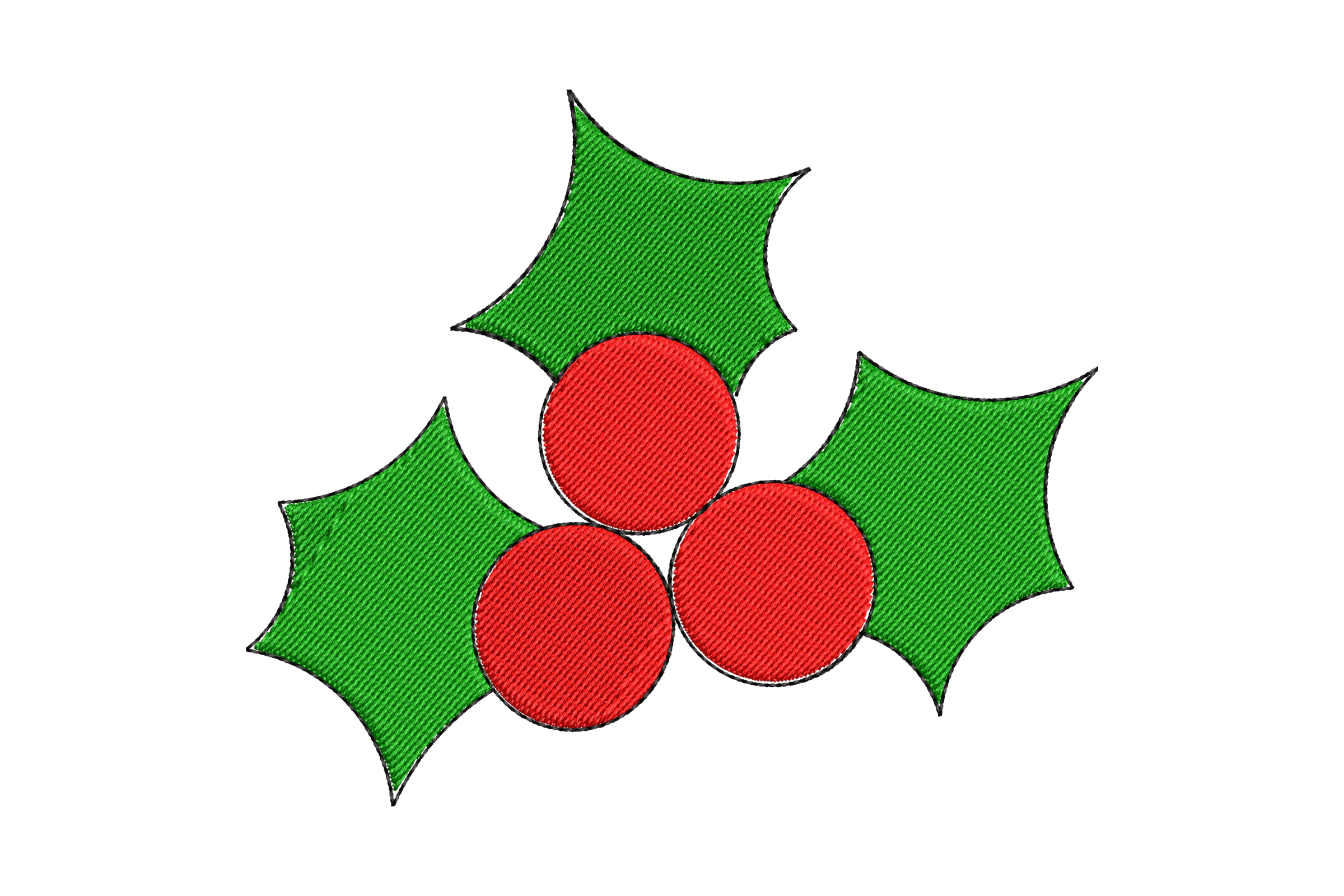 Christams Holly Embroidery Design