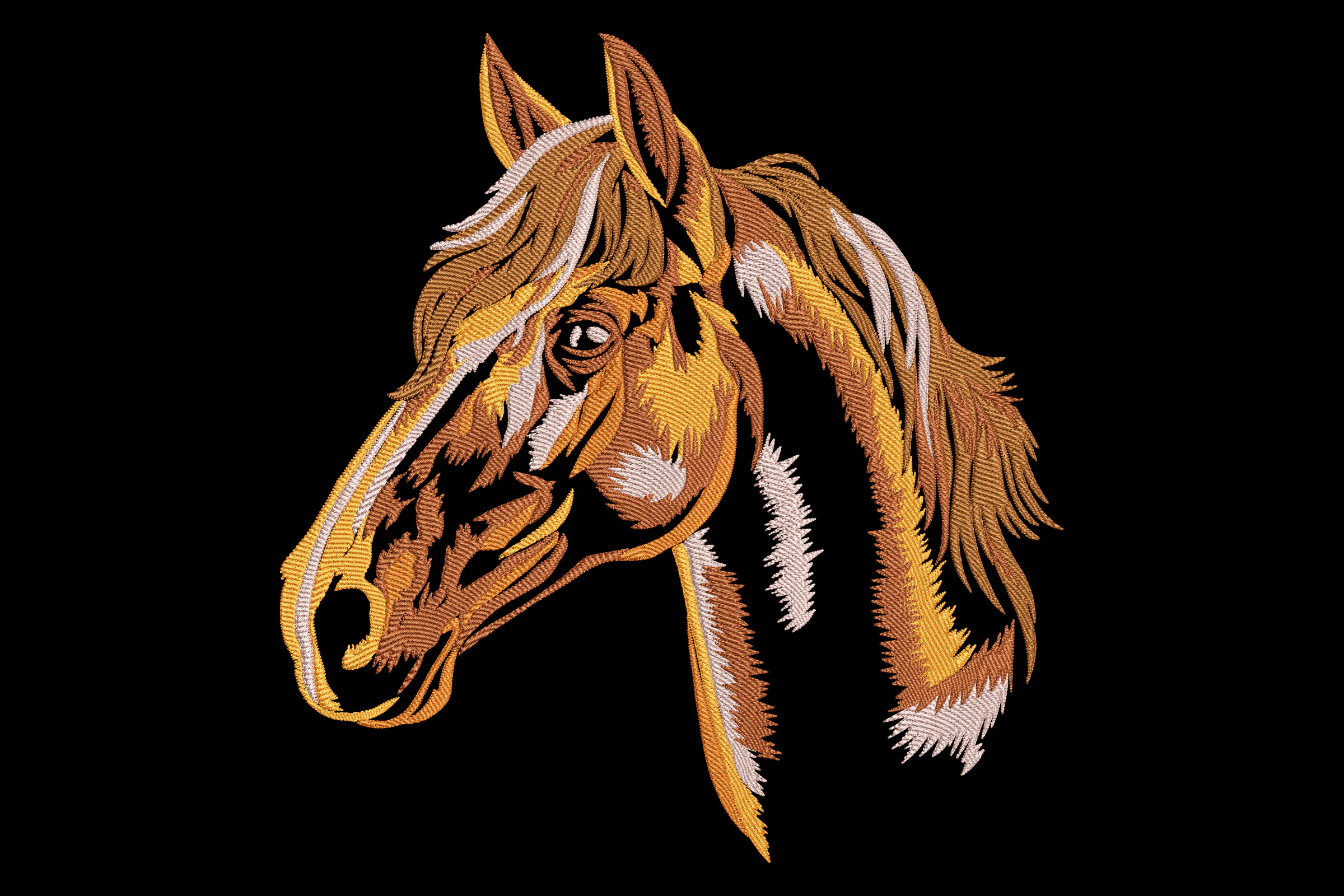 Horse Head Embroidery Design Pattern