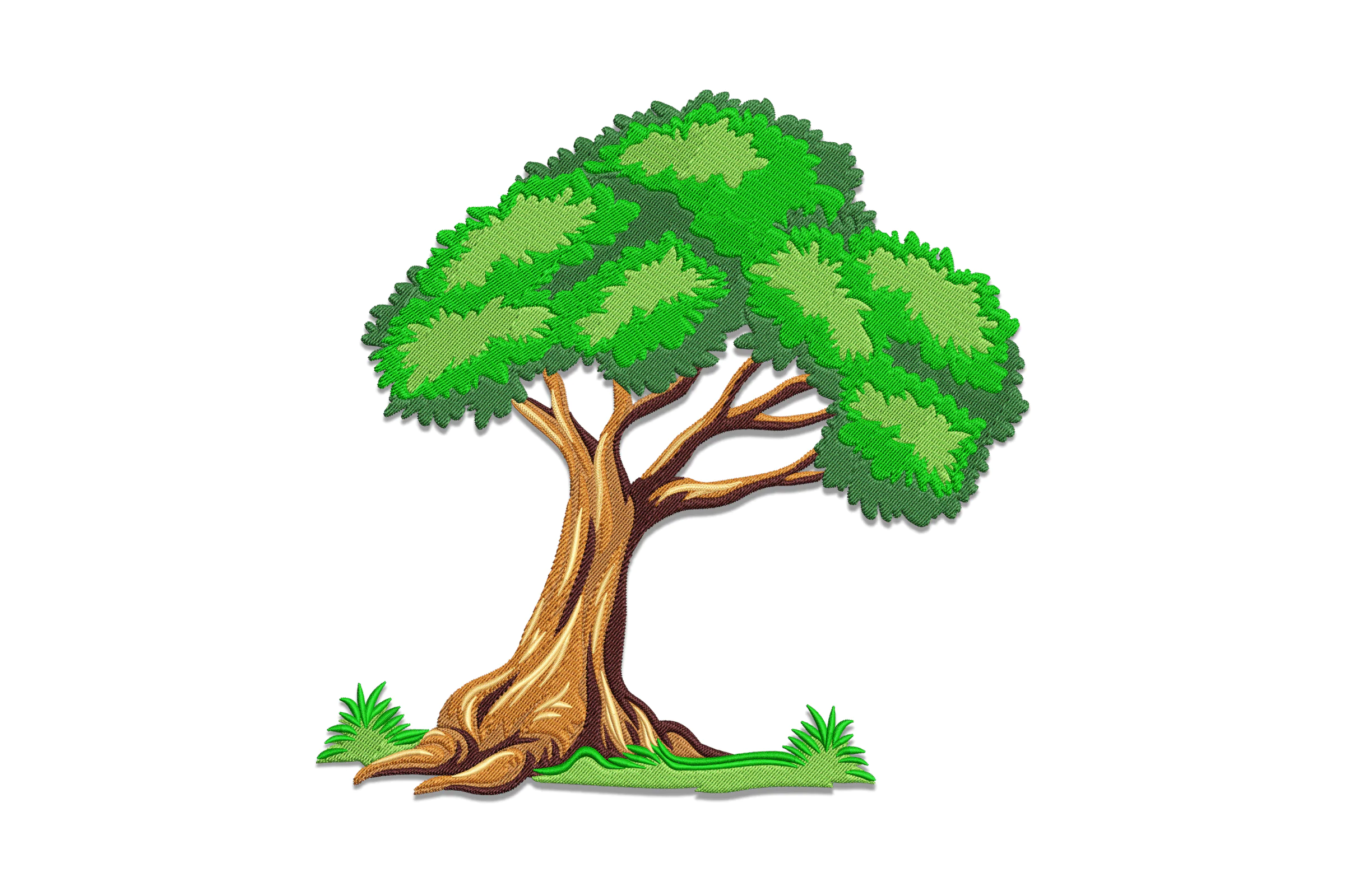Tree with Green Leaves Twinni Embroidery Desig