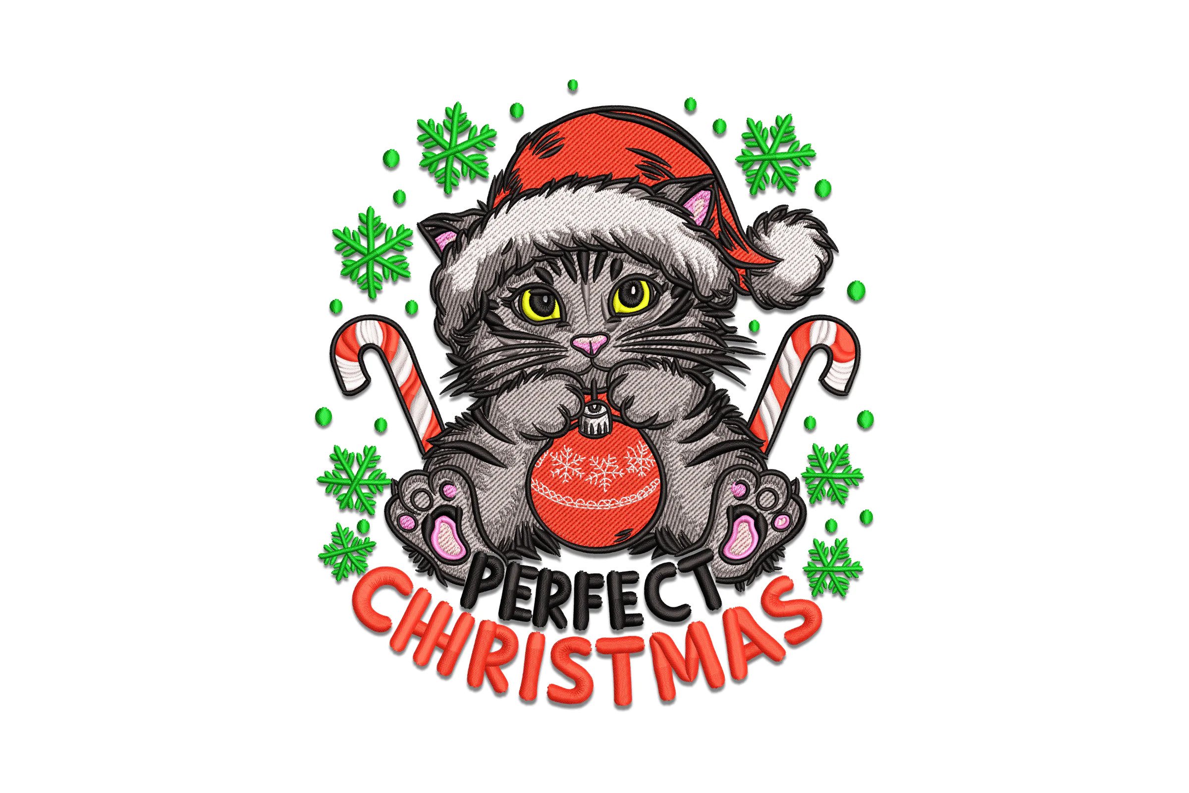Christmas Meowy Cat Embroidery Designs