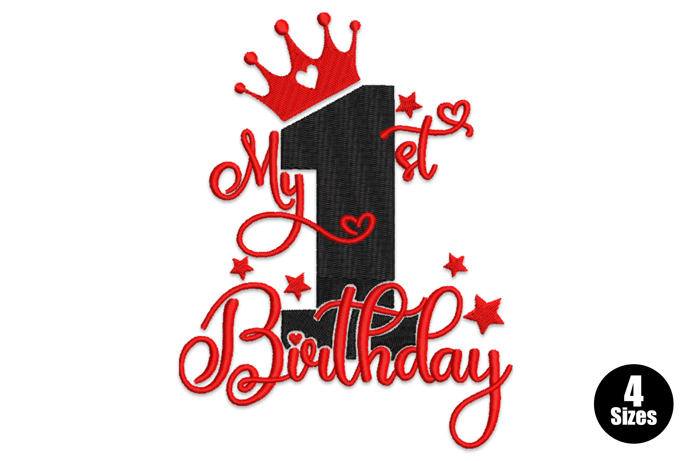My 1st First Birthday Embroidery Design