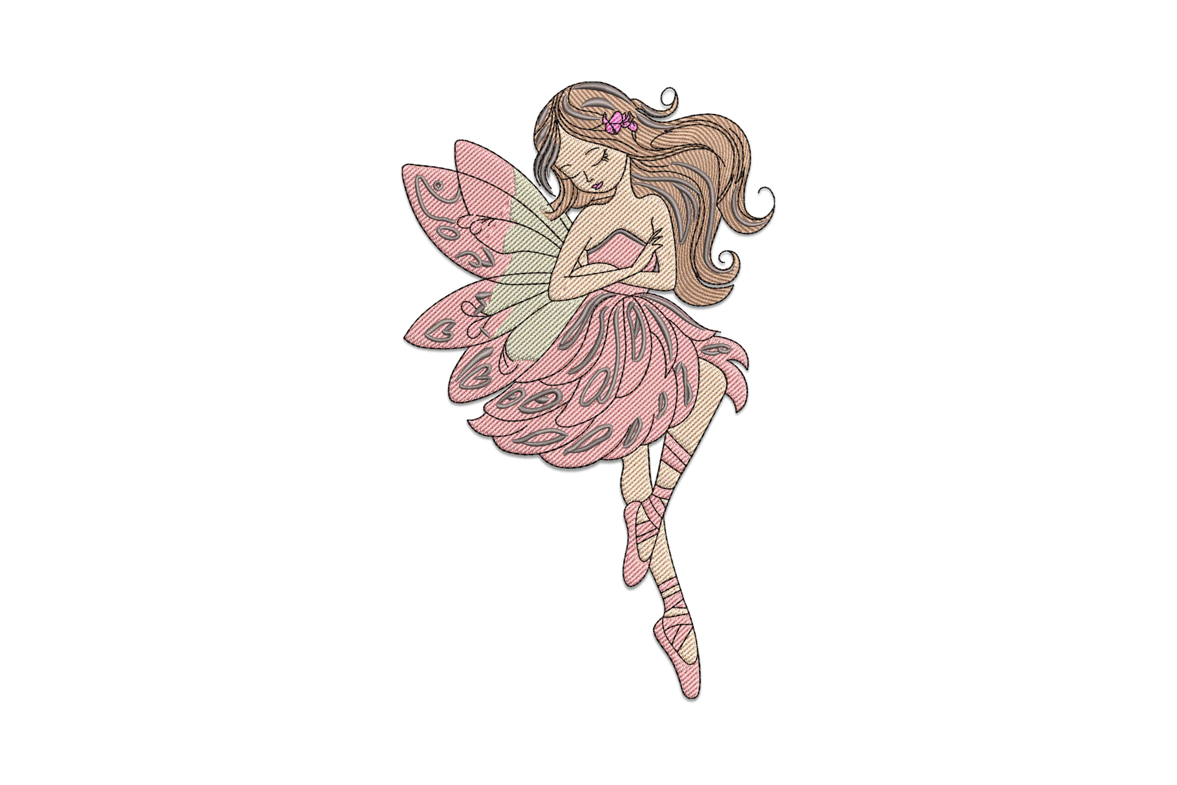 Magic Fairy Flying Embroidery Design