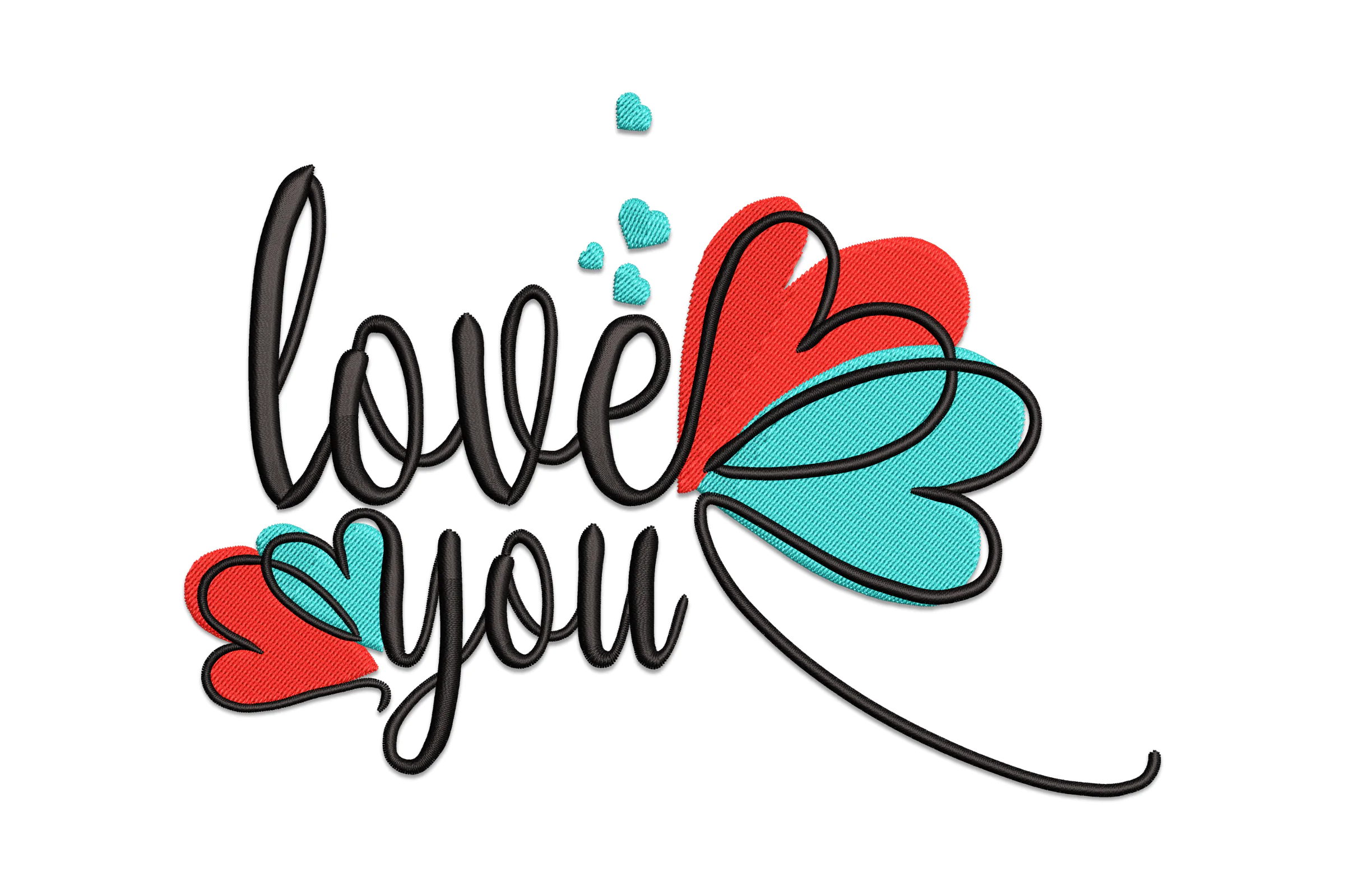 Love You Digital Embroidery File