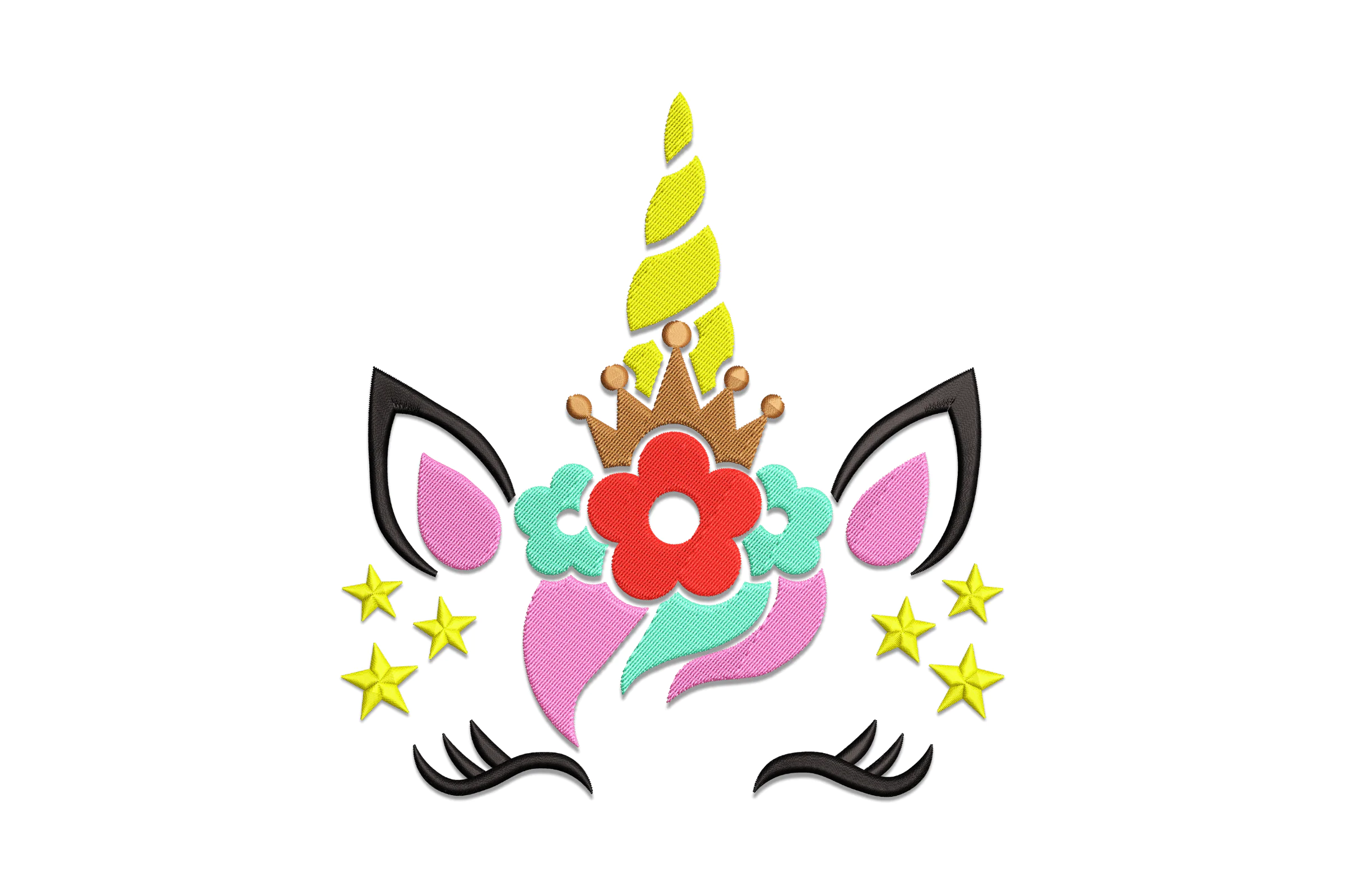 Unicorn with a Crown Embroidery Design