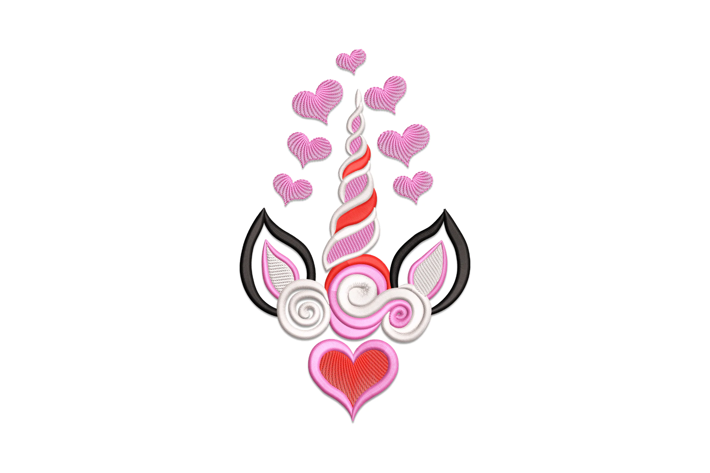 Valentine Unicorn Digital Embroidery Design