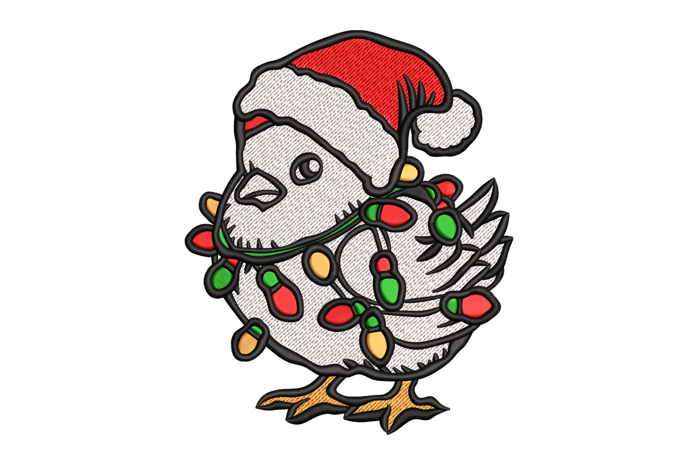 Christmas baby Chicken Embroidery Design