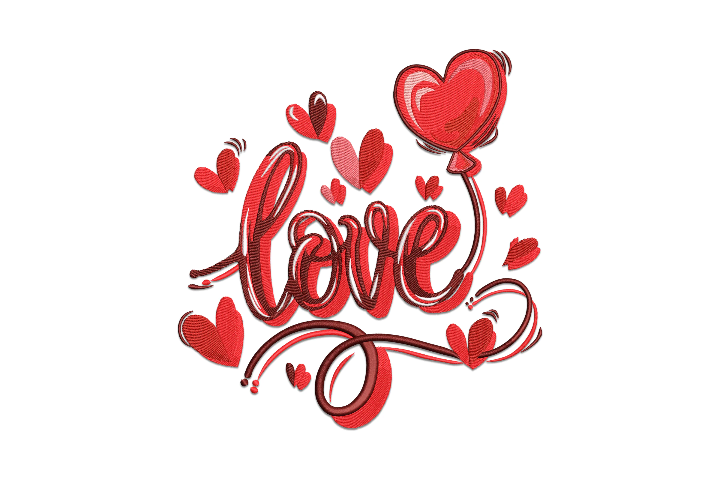 Valentine Love Design Embroidery