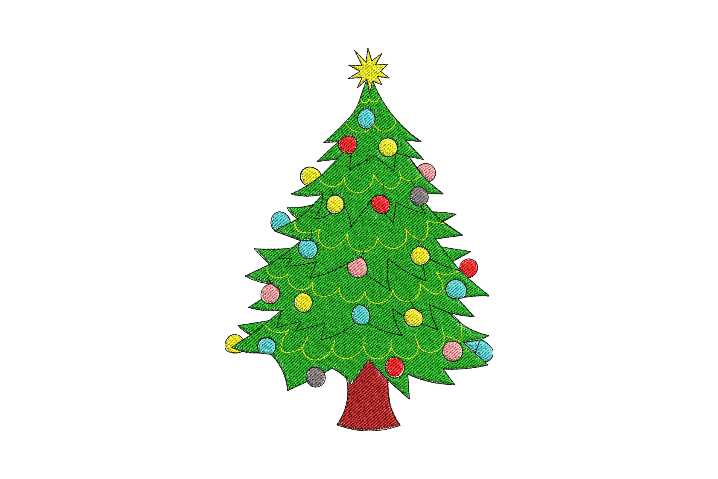 Christmas Tree Machine  Embroidery Design
