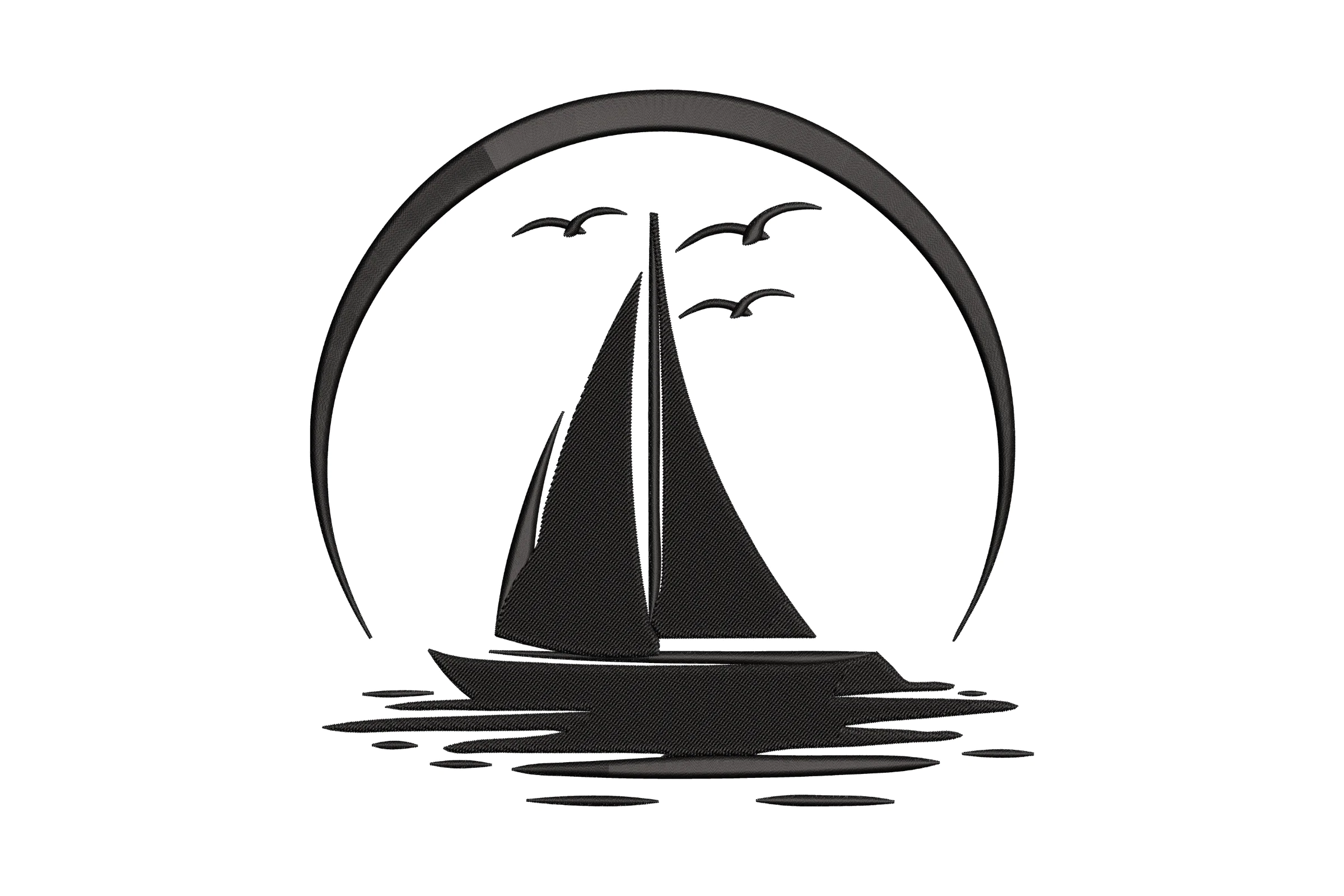Sailboat Embroidery Design