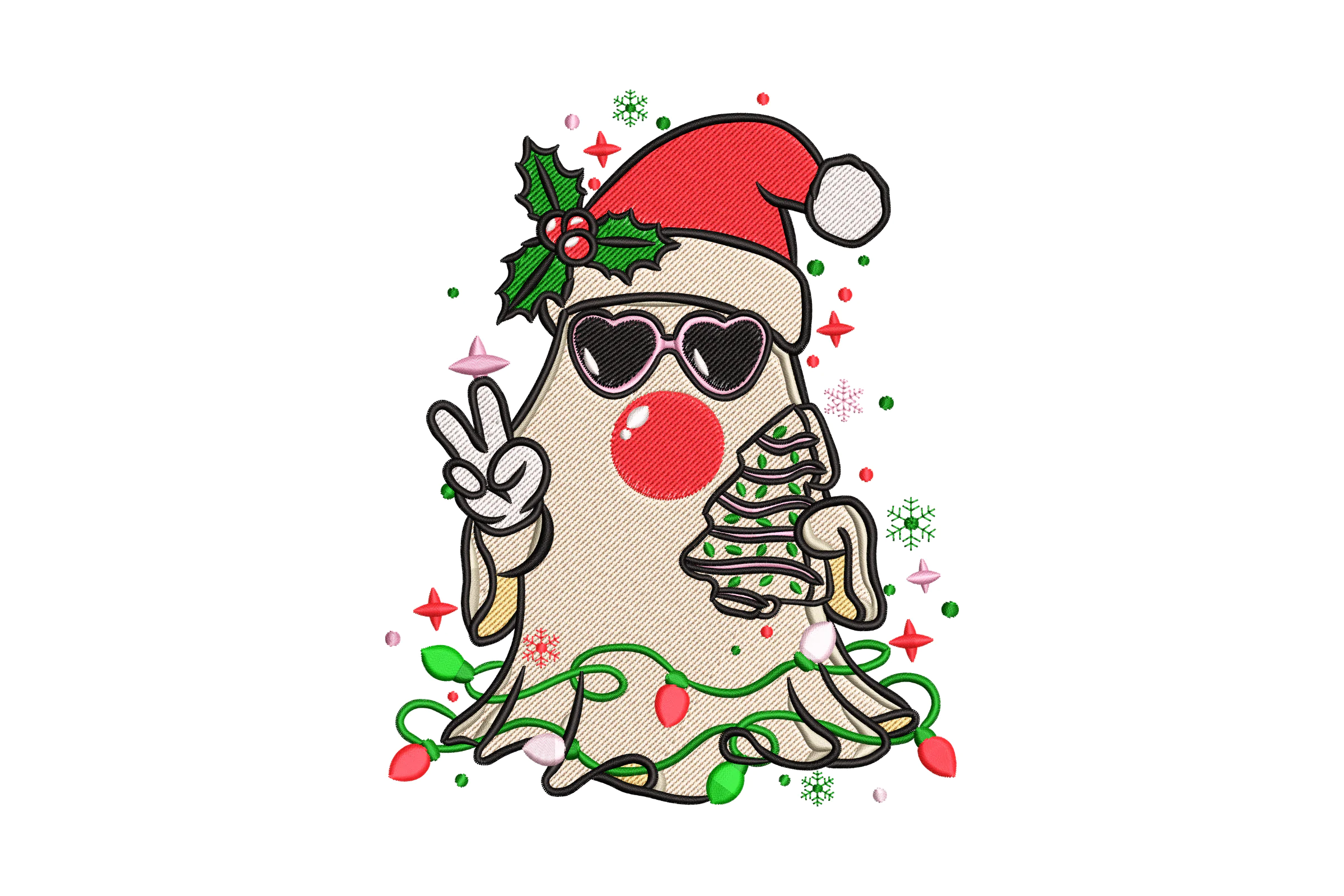 Christmas Ghost Digital Embroidery File