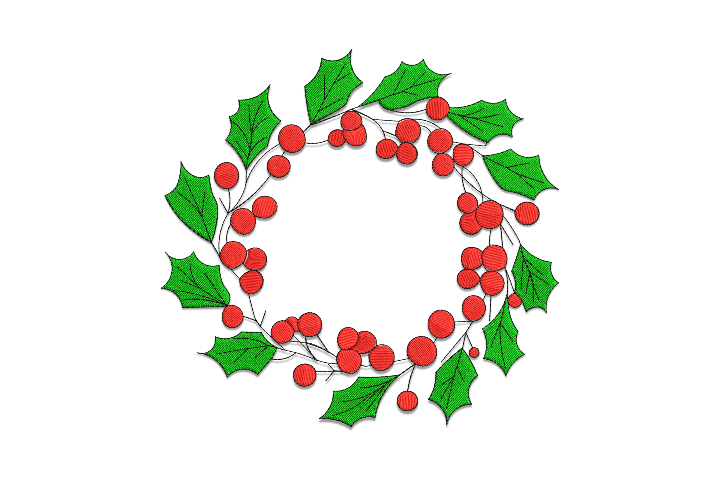 Wreath Christmas  Embroidery File