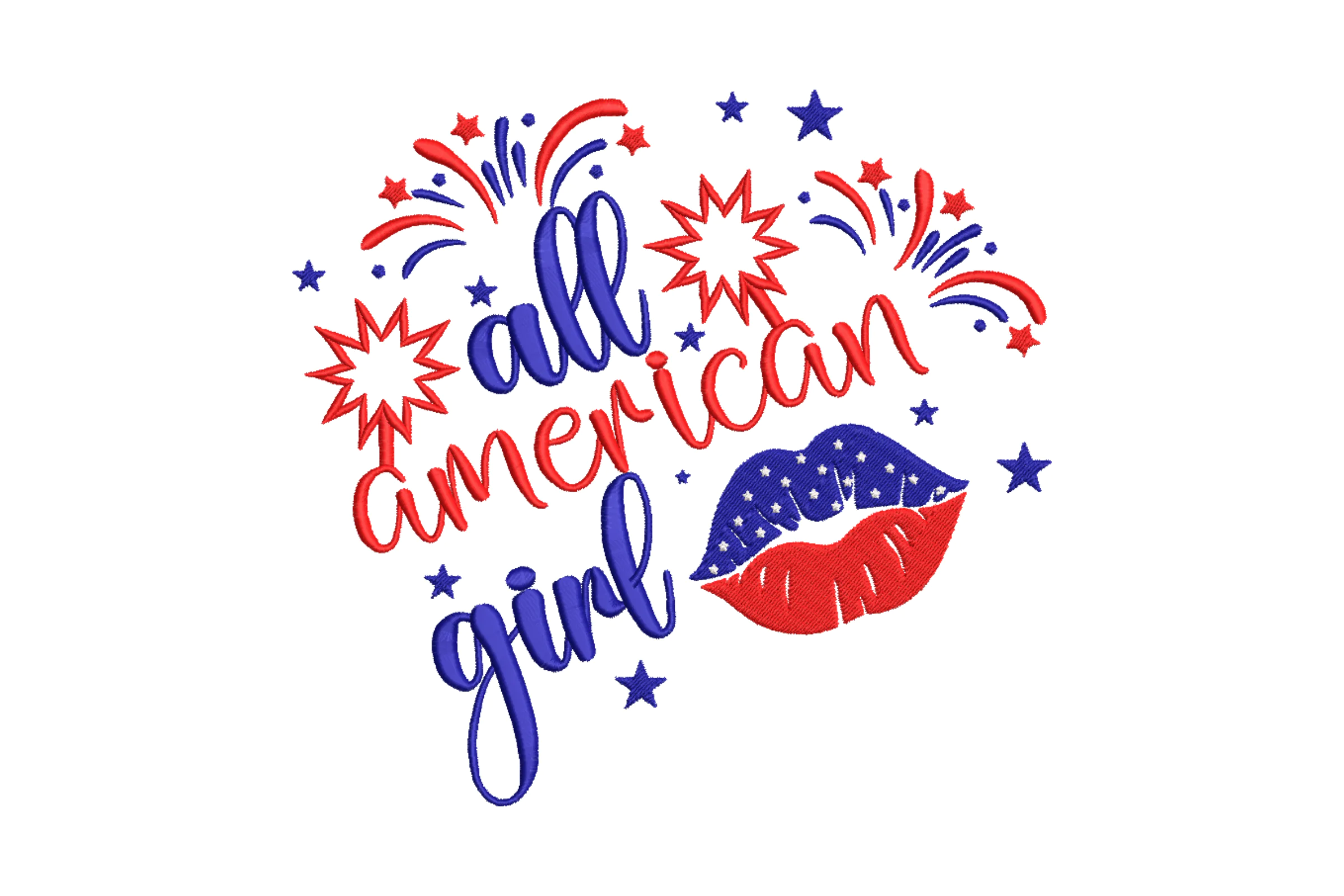 All American Girl Embroidery Design File