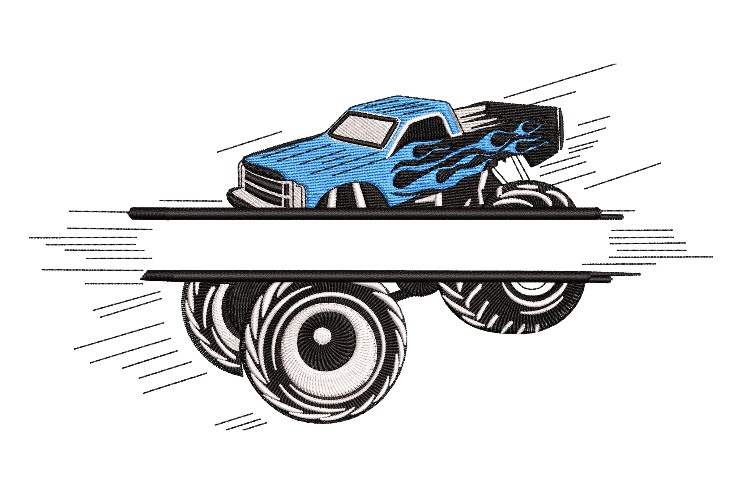 Monster Truck Embroidery Design File