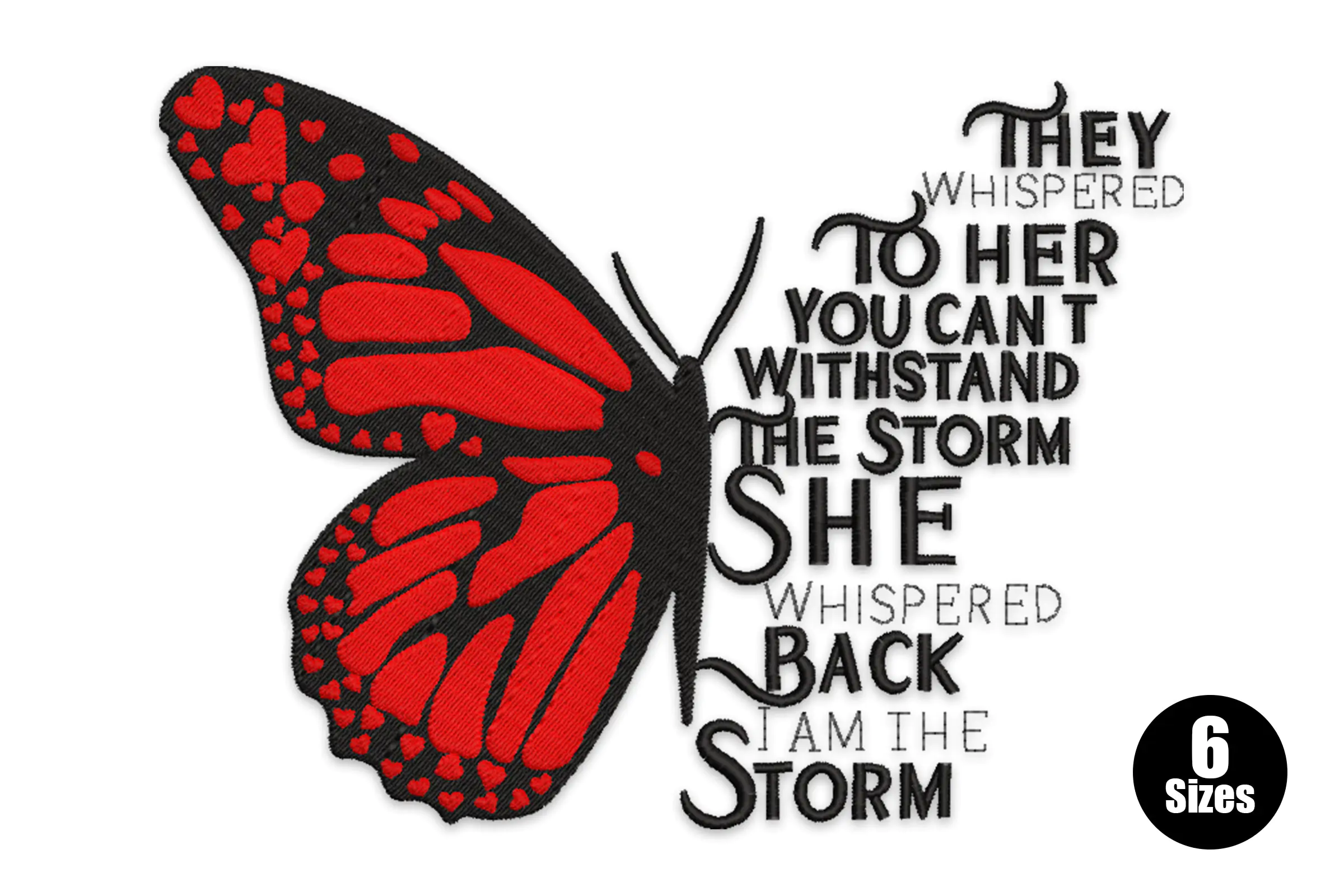 Women Empowering Quote Embroidery Design