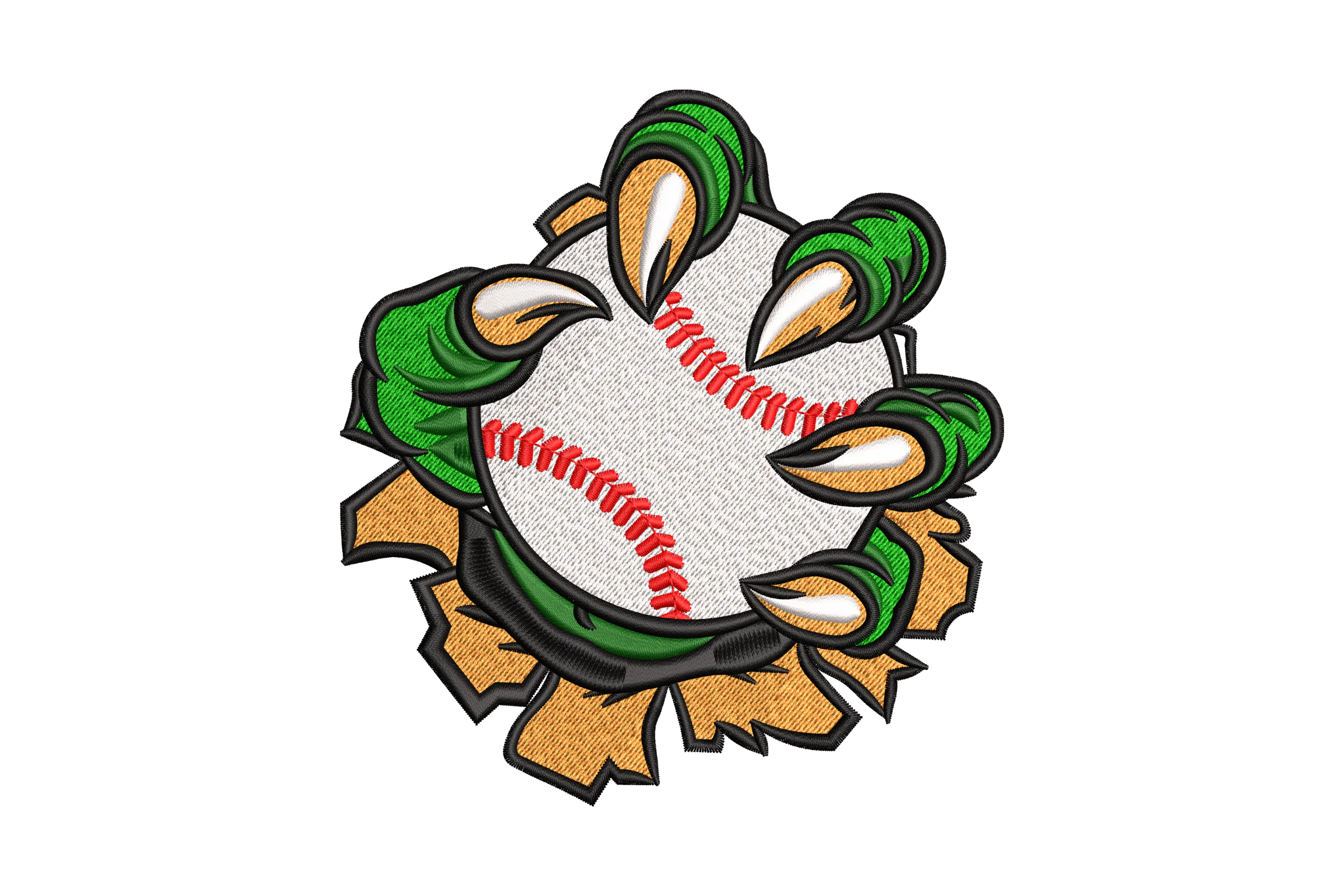 Monster Claws Basketball Embroidery Design