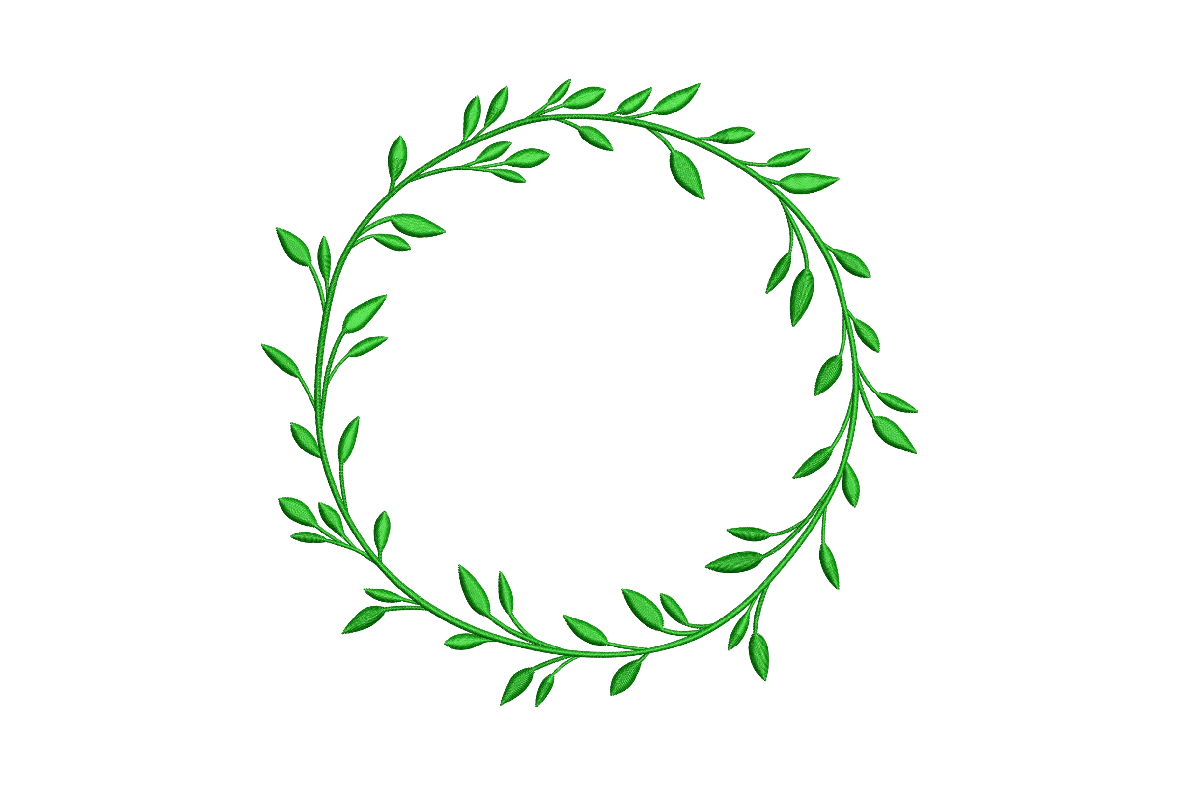 Leaves Wreath Machine Embroidery Design