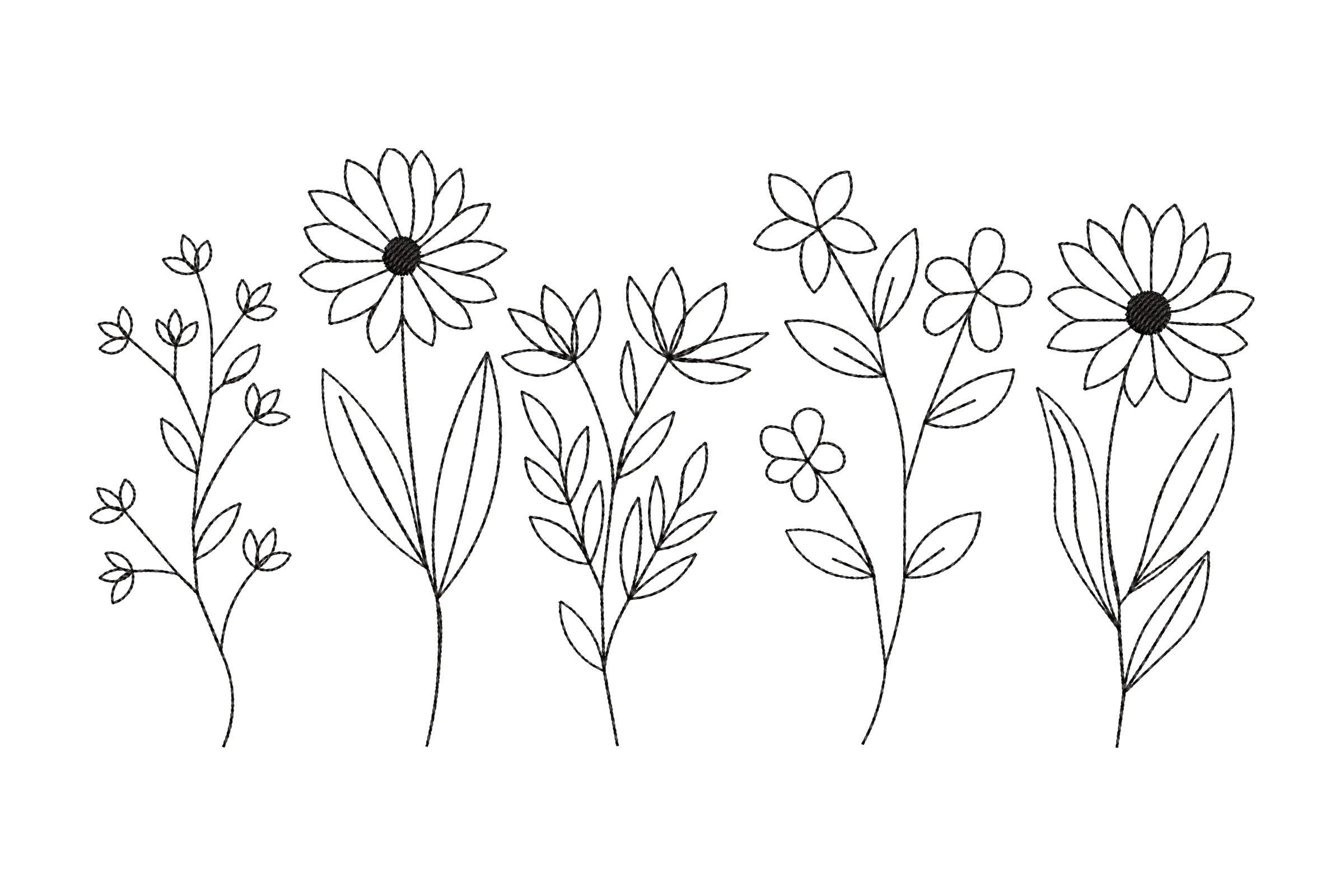 Simple Flower Embroidery Designs