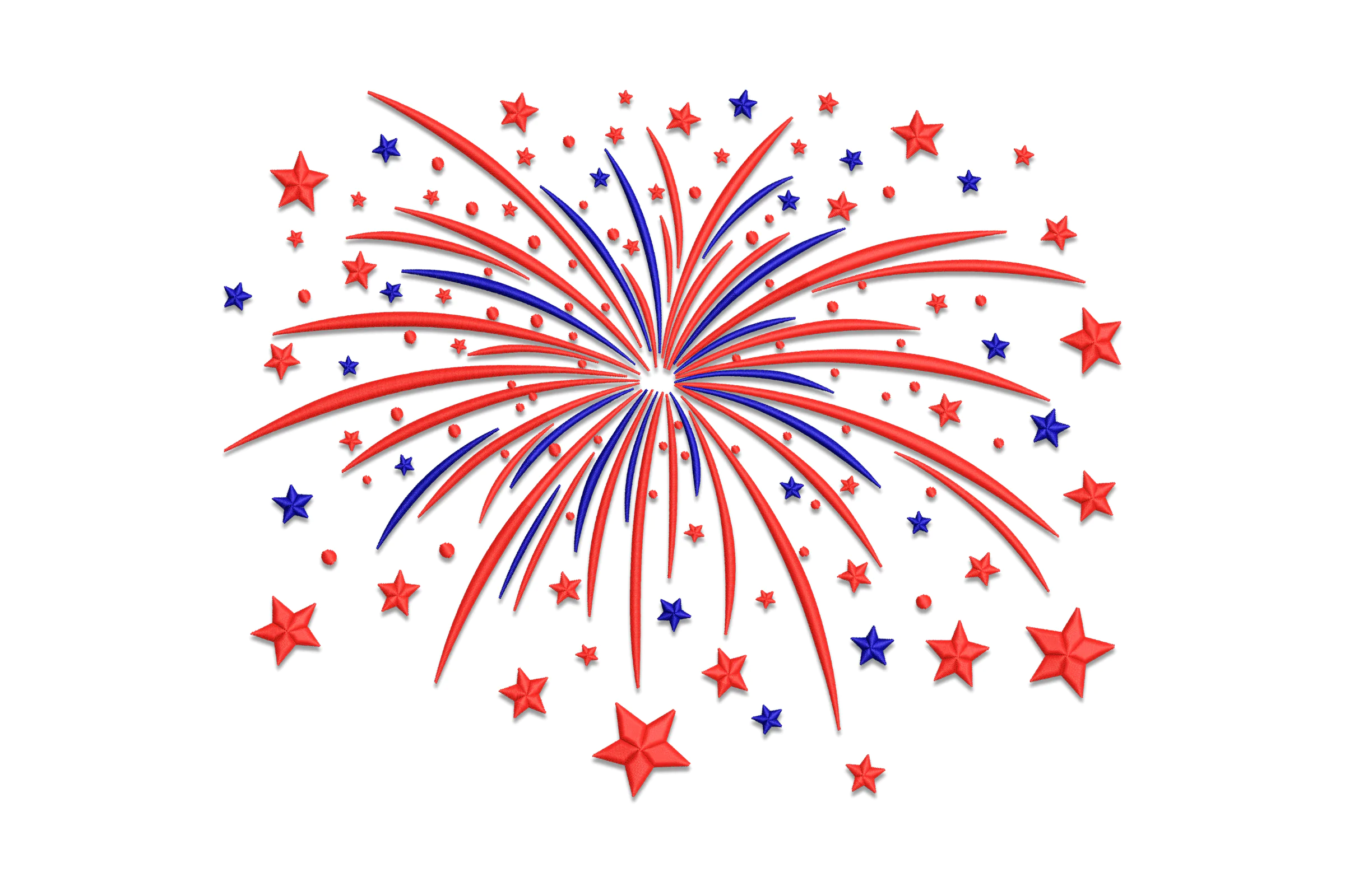 Firework Embroidery Design