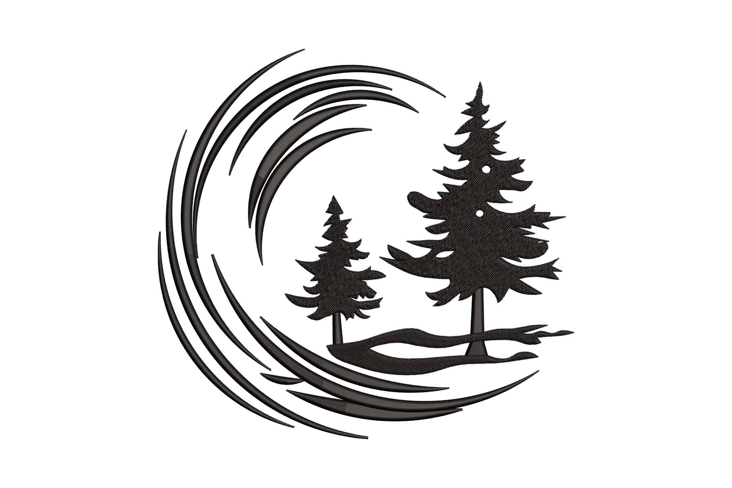 Trees Christmas  Embroidery Design