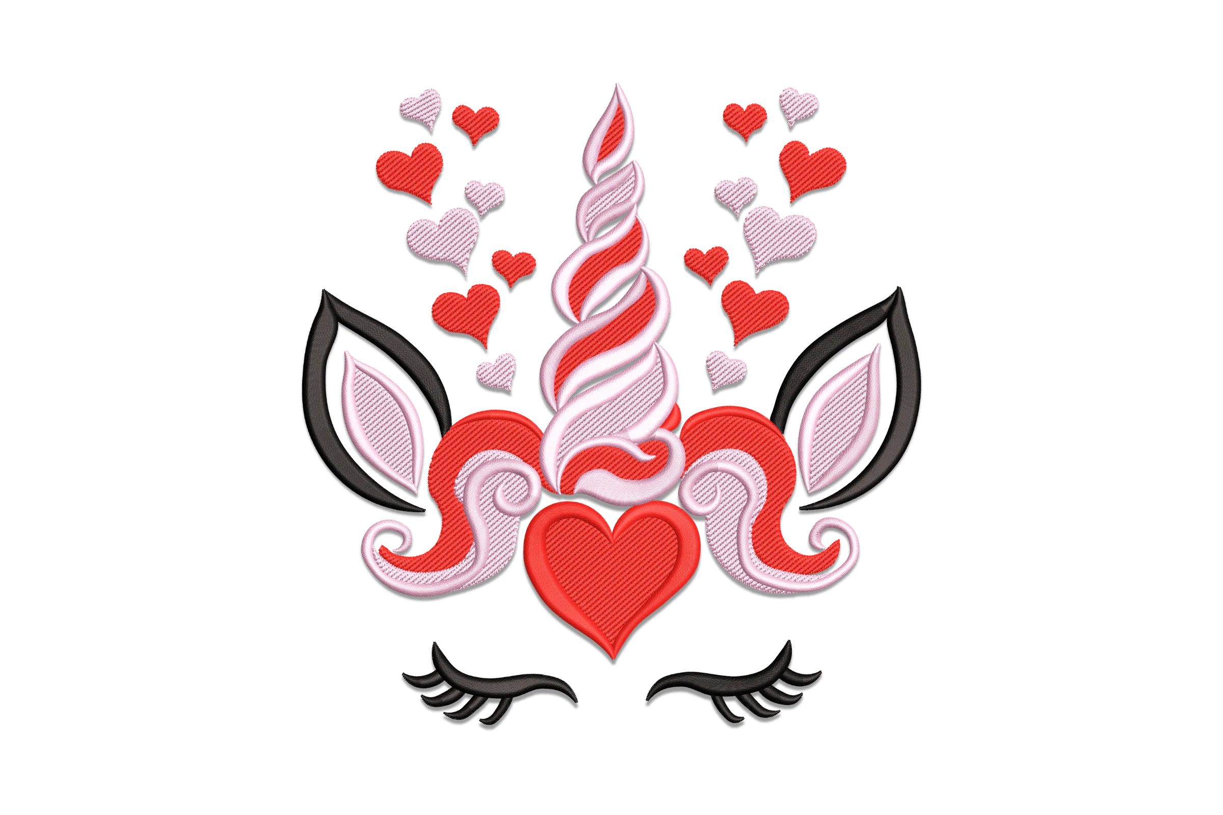 Valentine Unicorn Embroidery Design Pattern