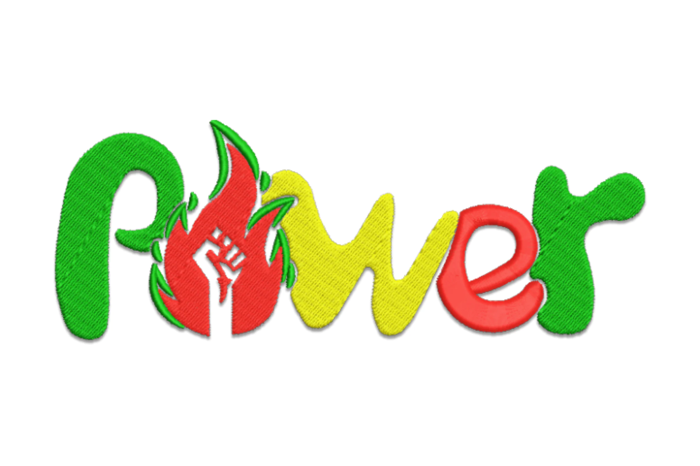 Black Power Embroidery Design