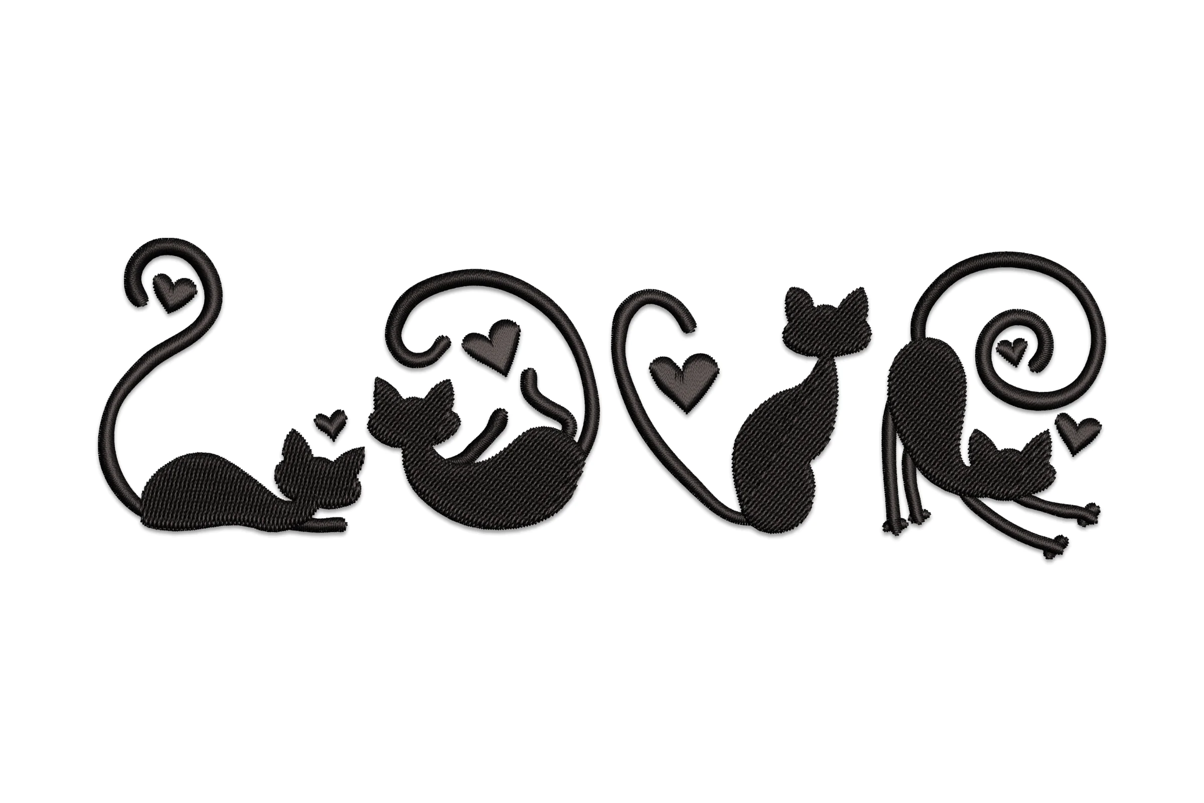 Black Cats Machine Embroidery Design