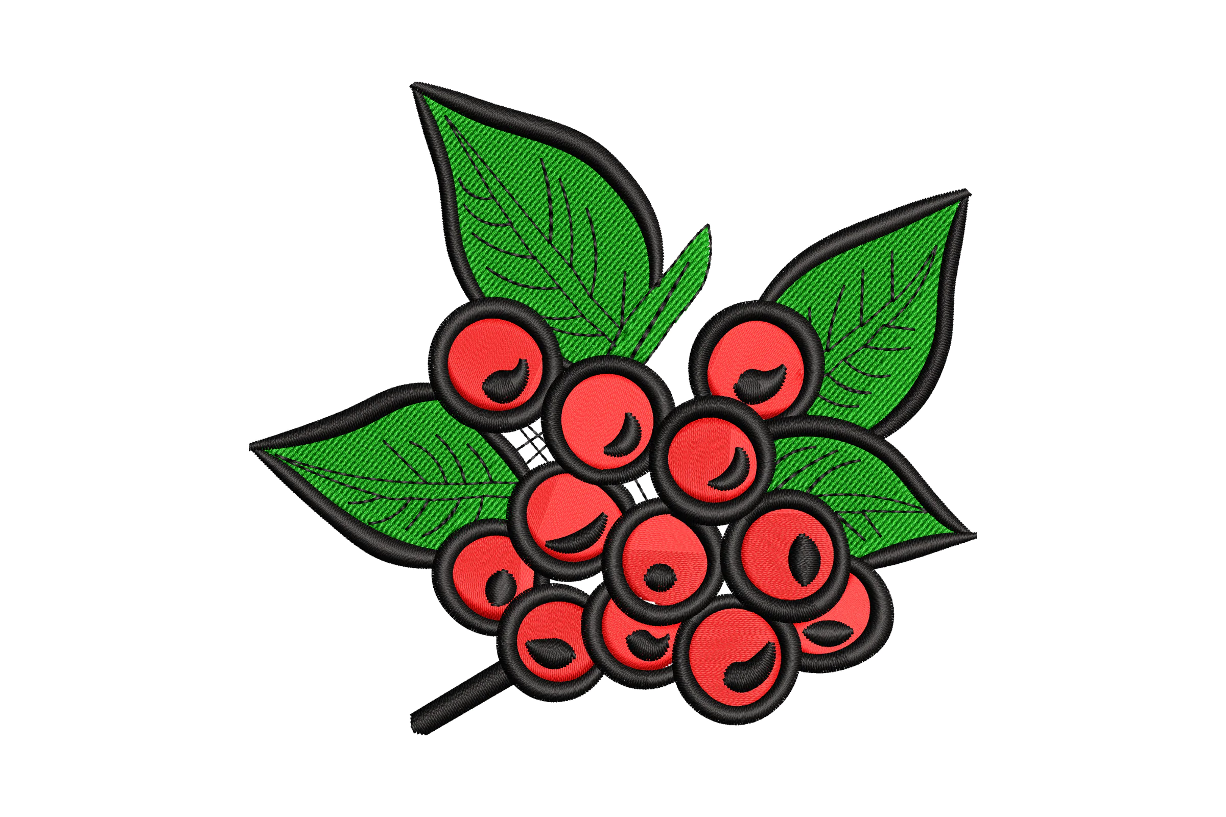 Christmas Berries Embroidery Design