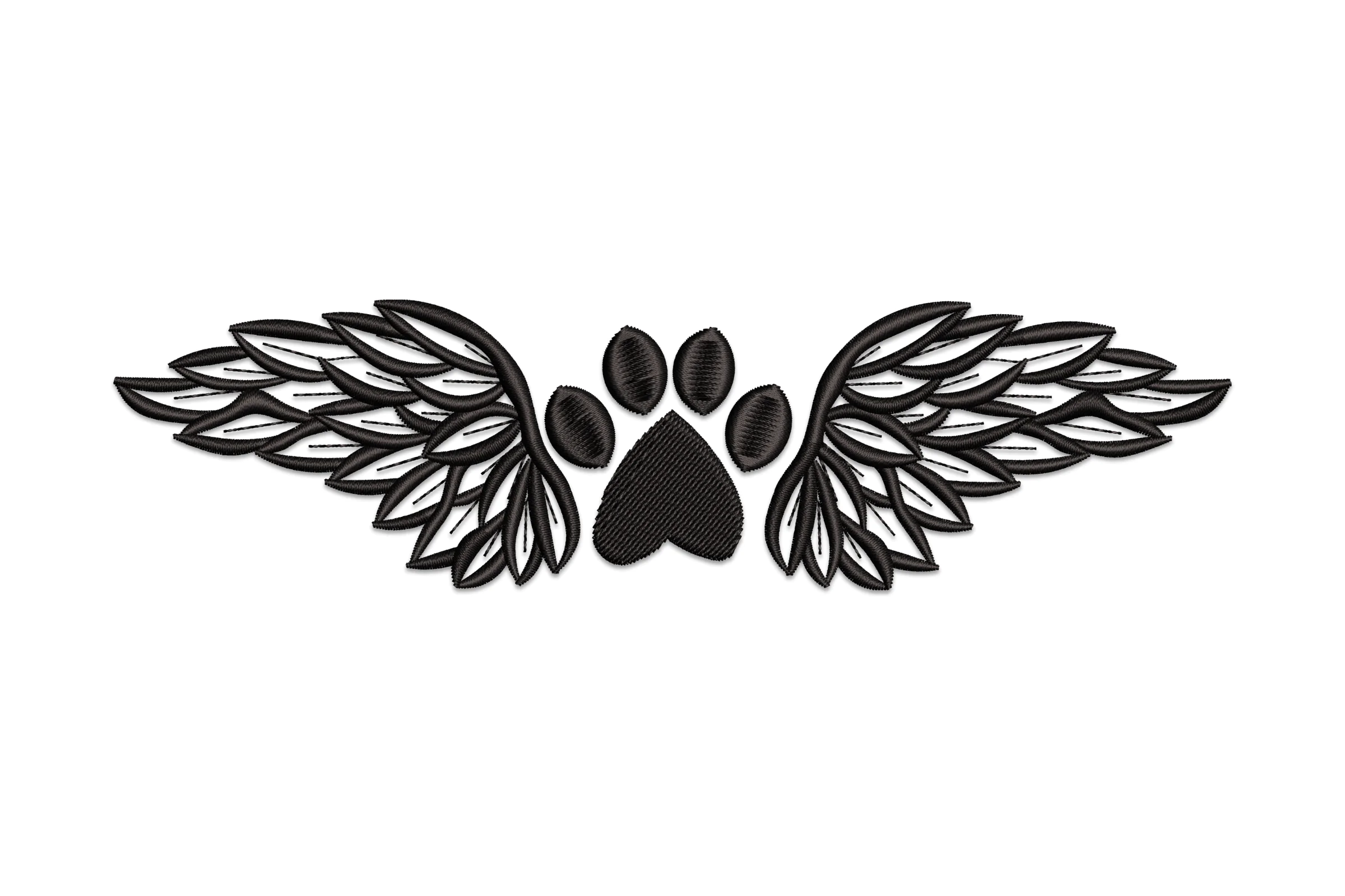 Dog Angel Machine Embroidery Design