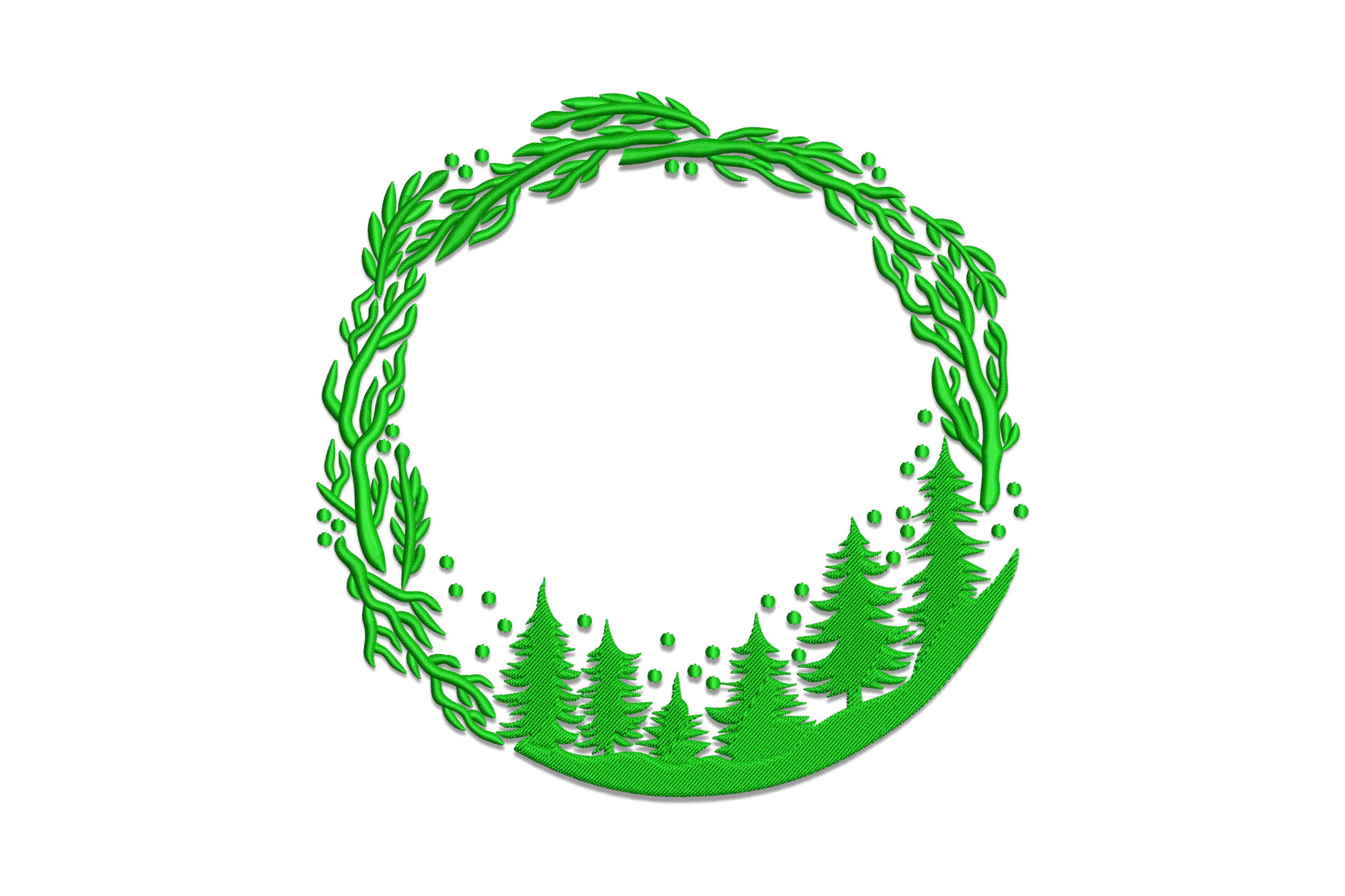 Christmas Wreath Embroidery Pattern