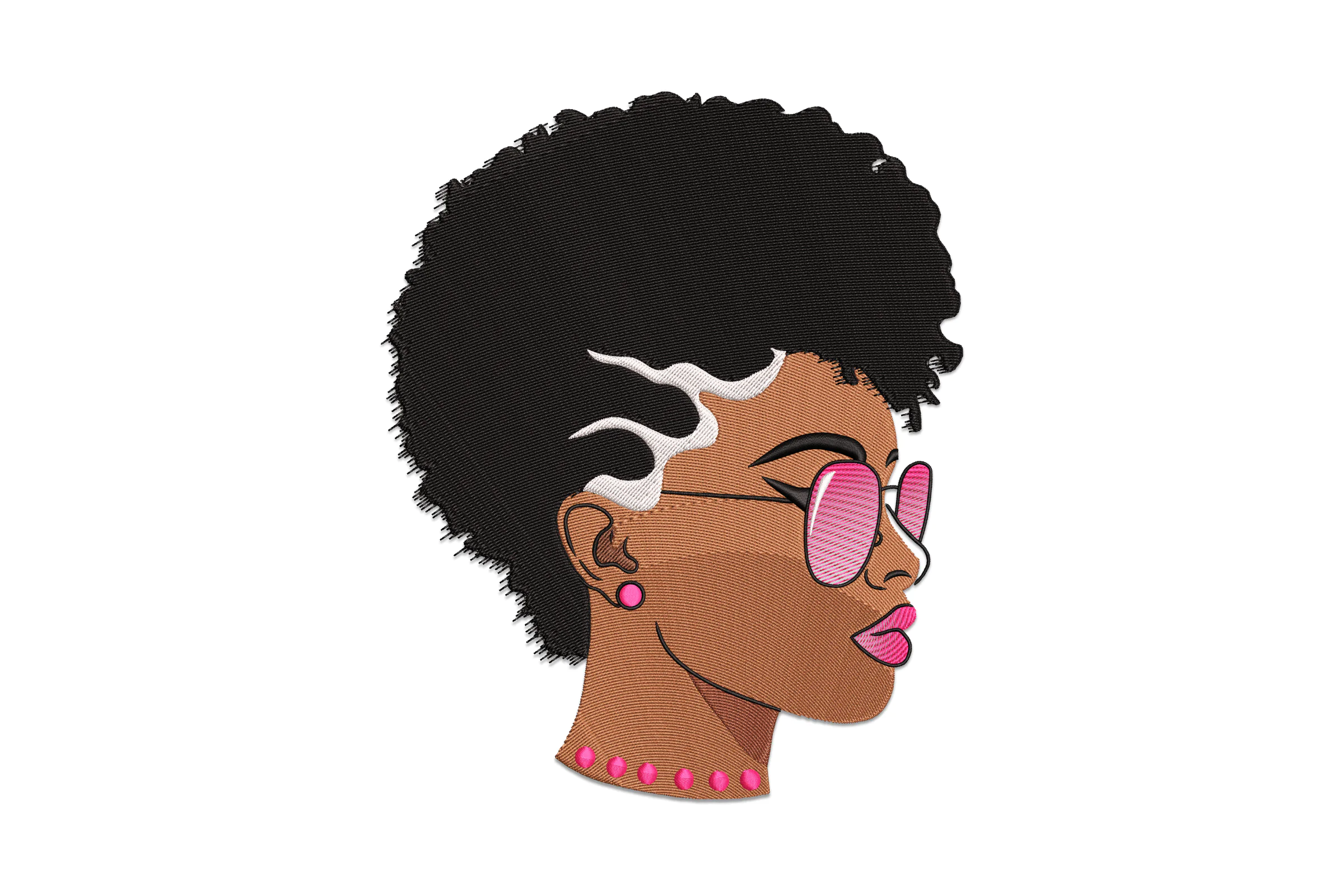 Afro Girl Embroidery Design pattern