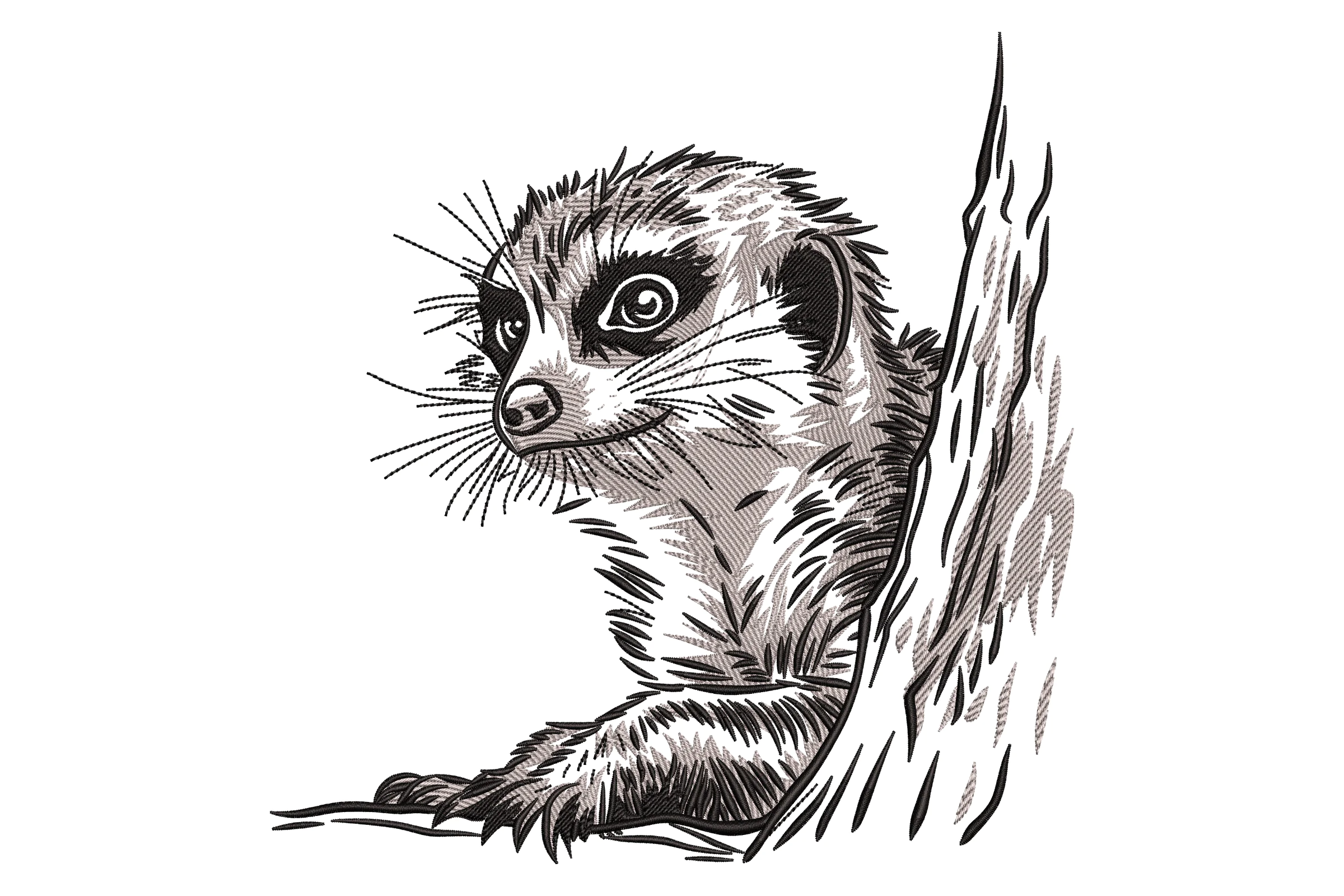 Meerkat Bird Embroidery Design