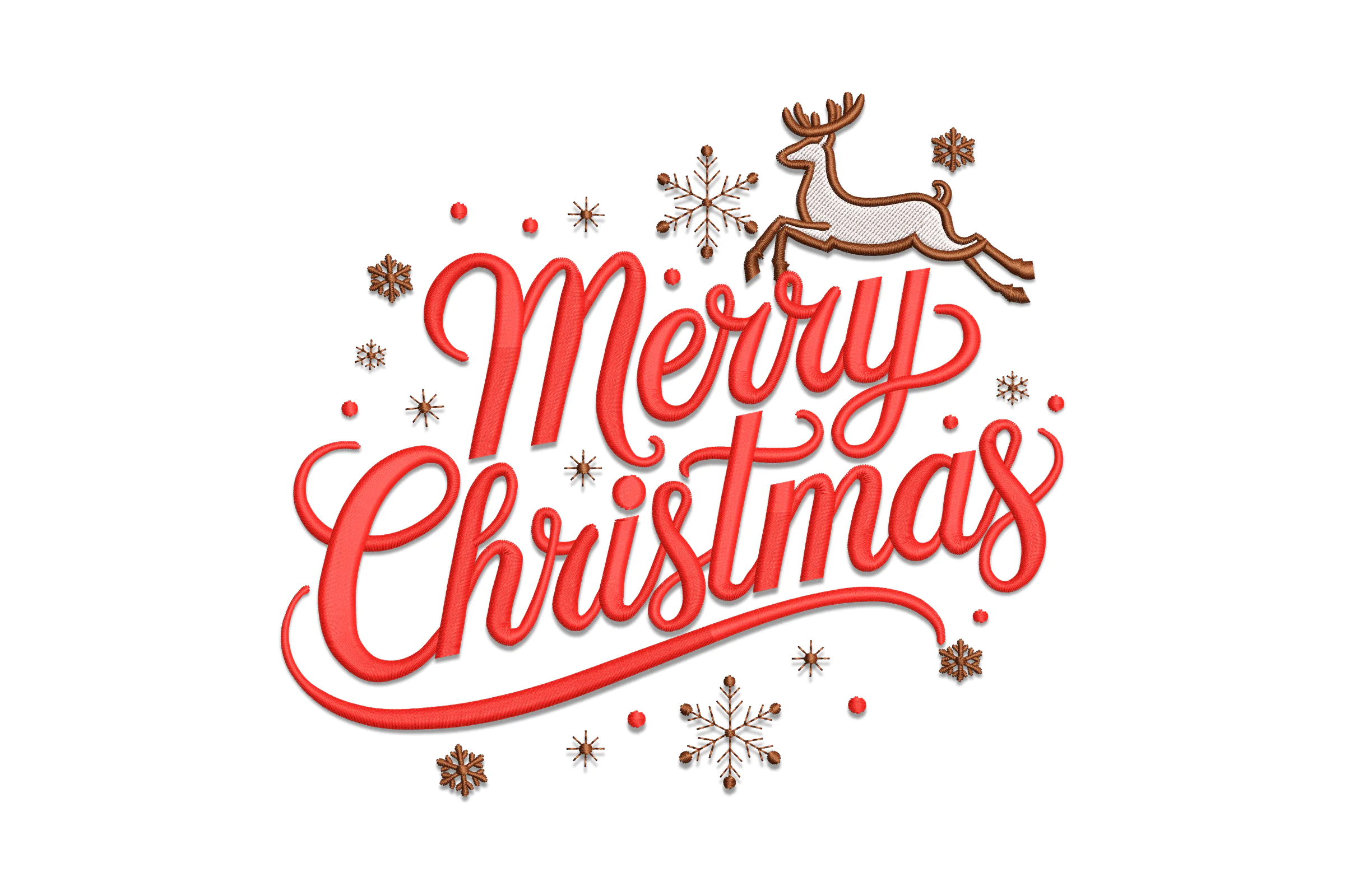 Merry Christmas Machine Embroidery Pattern