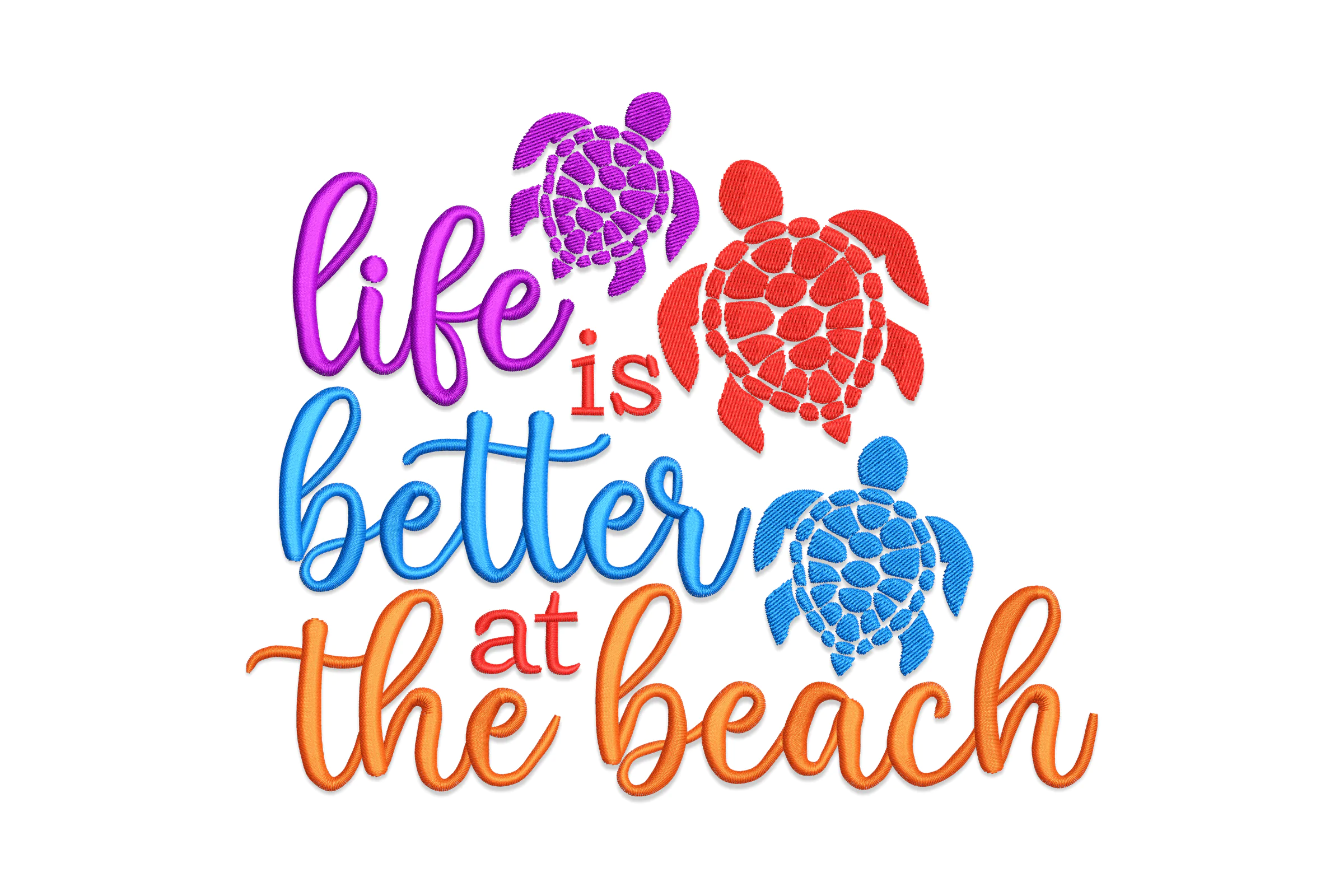 Life is Better at the Beach Embroidery Design