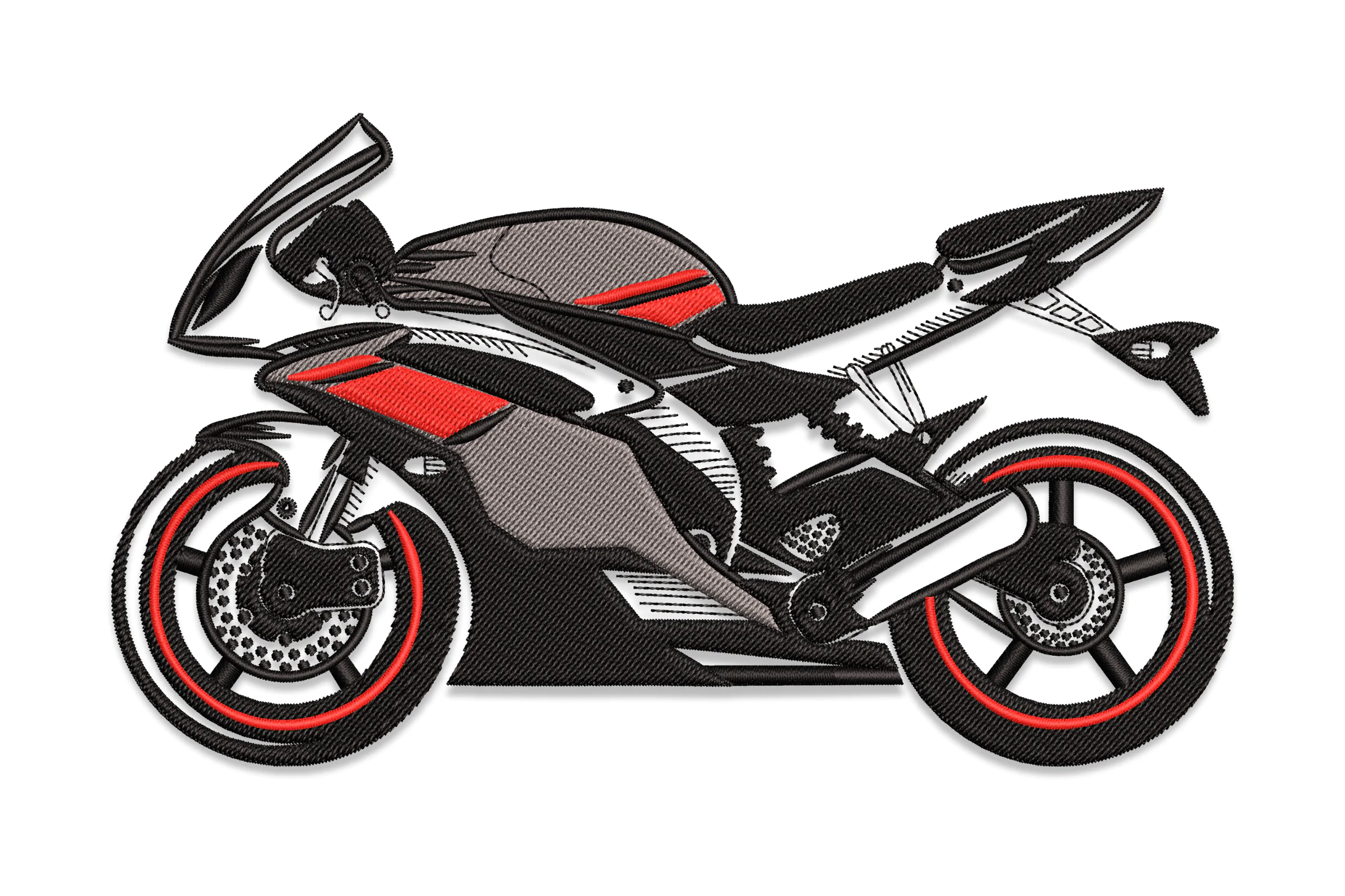 Motobiker Digital Embroidery Design