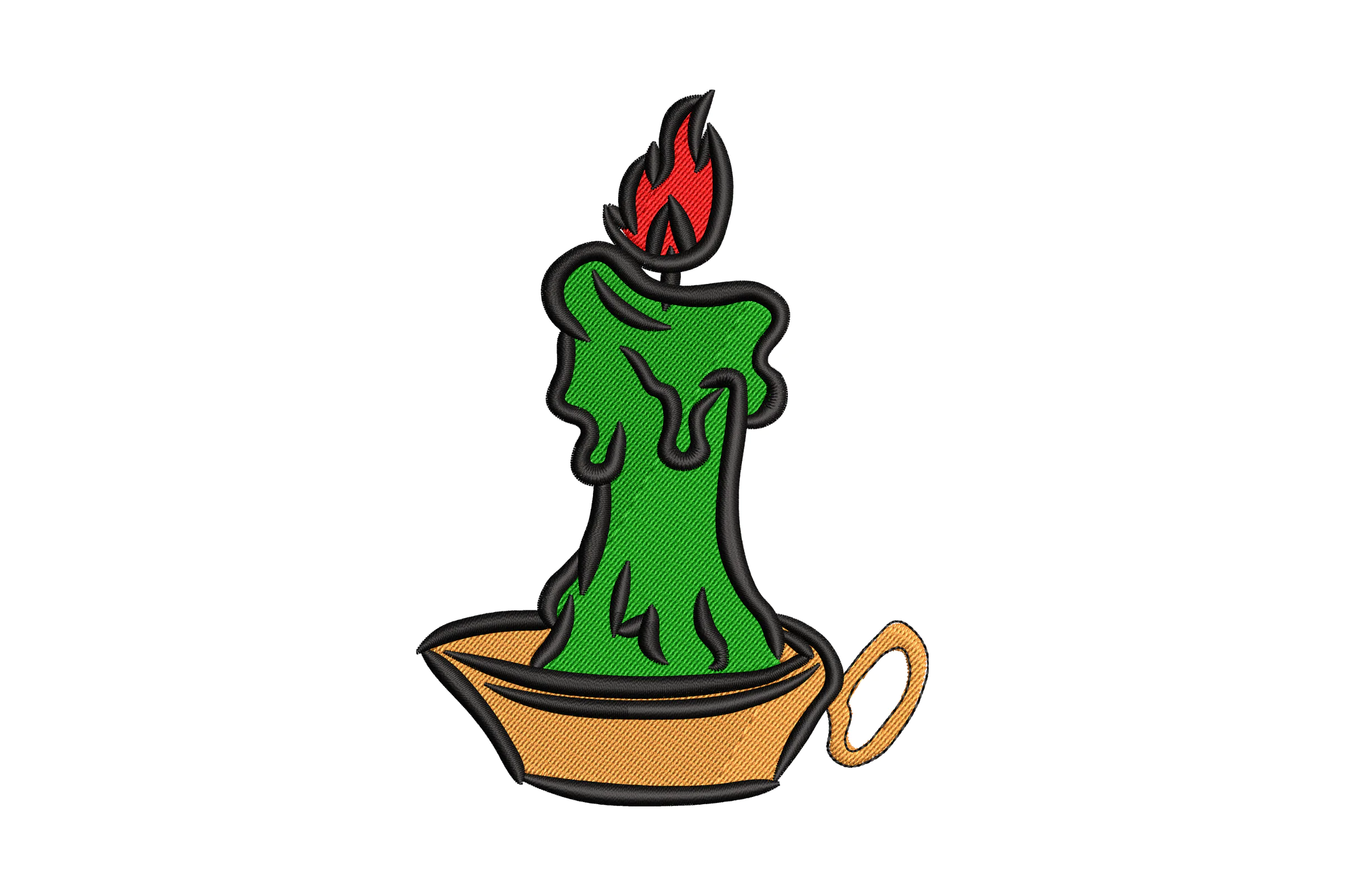 Candle Embroidery Design