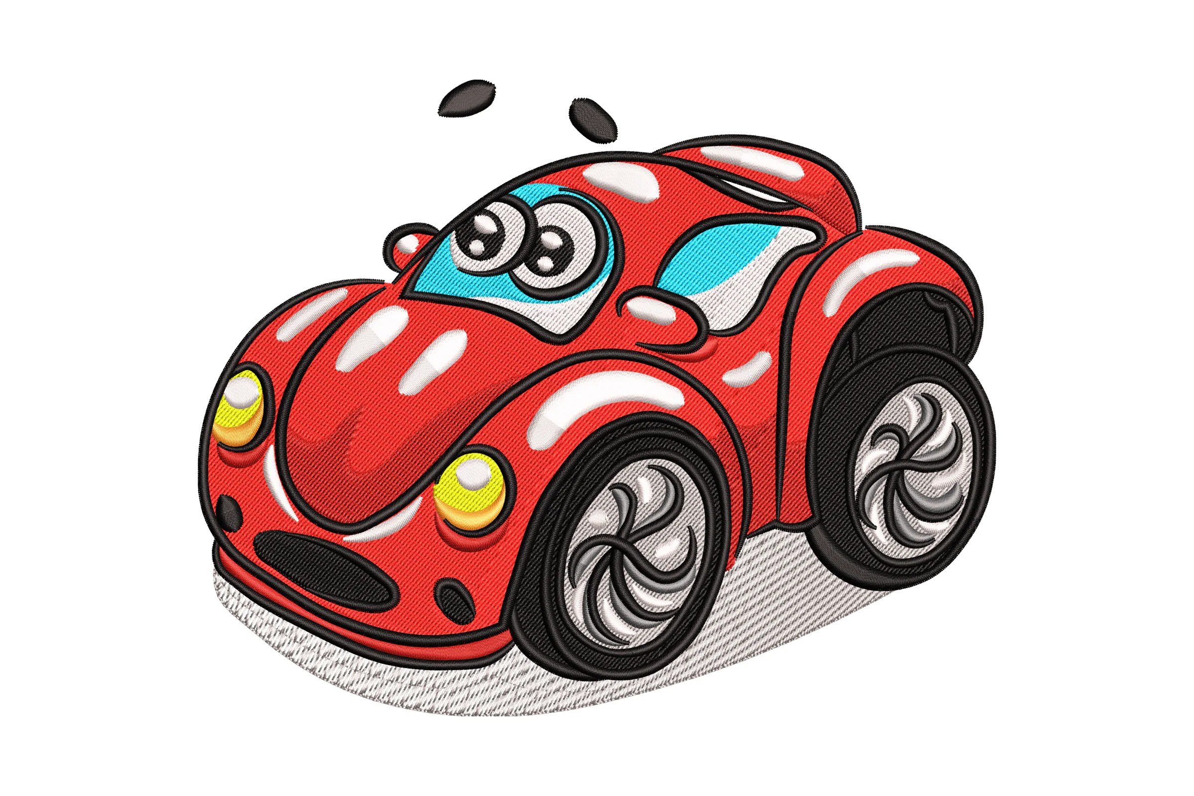 Red car Machine Embroidery Designs