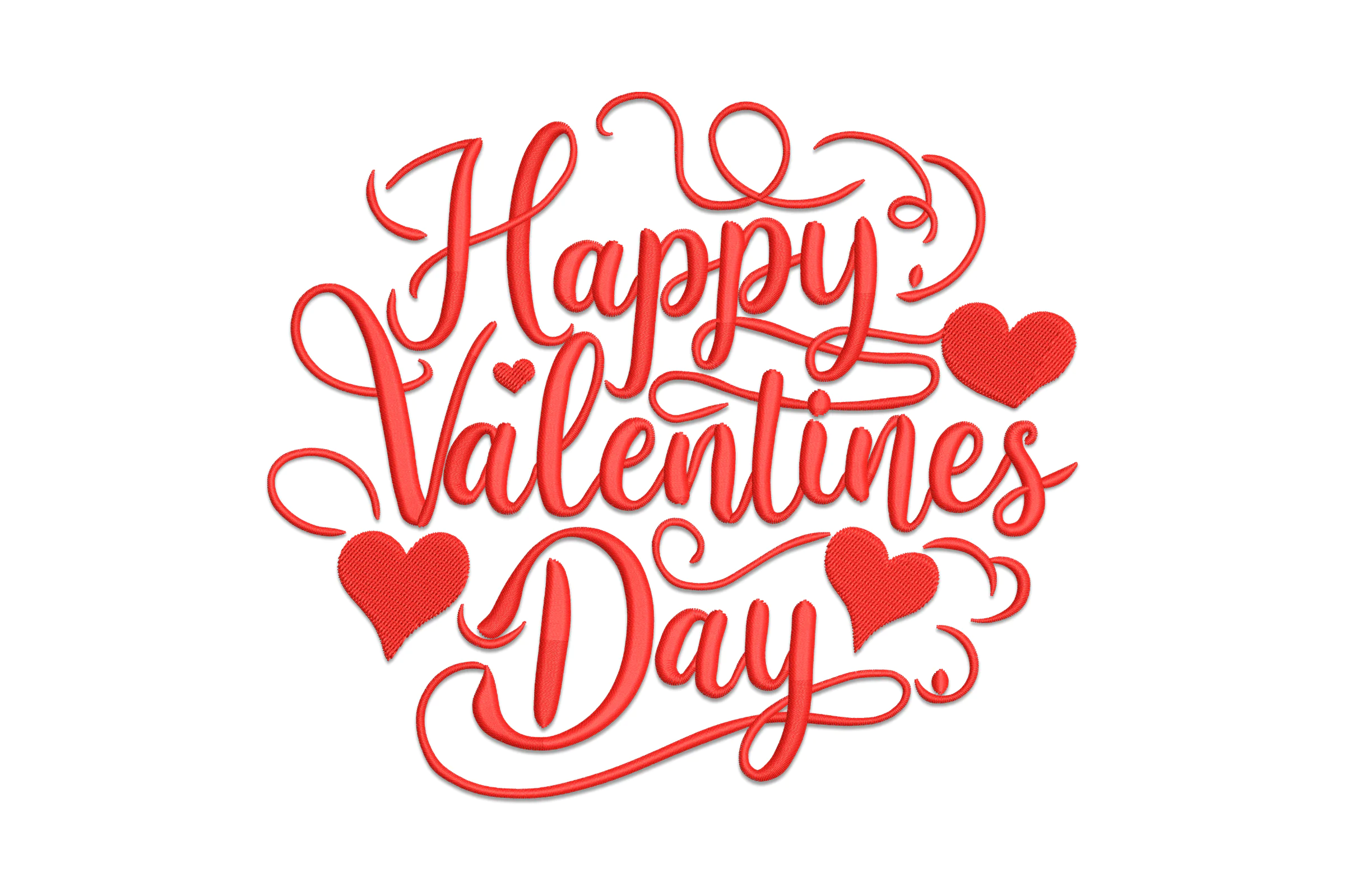 Happy Valentine's Day Digital Embroidery File
