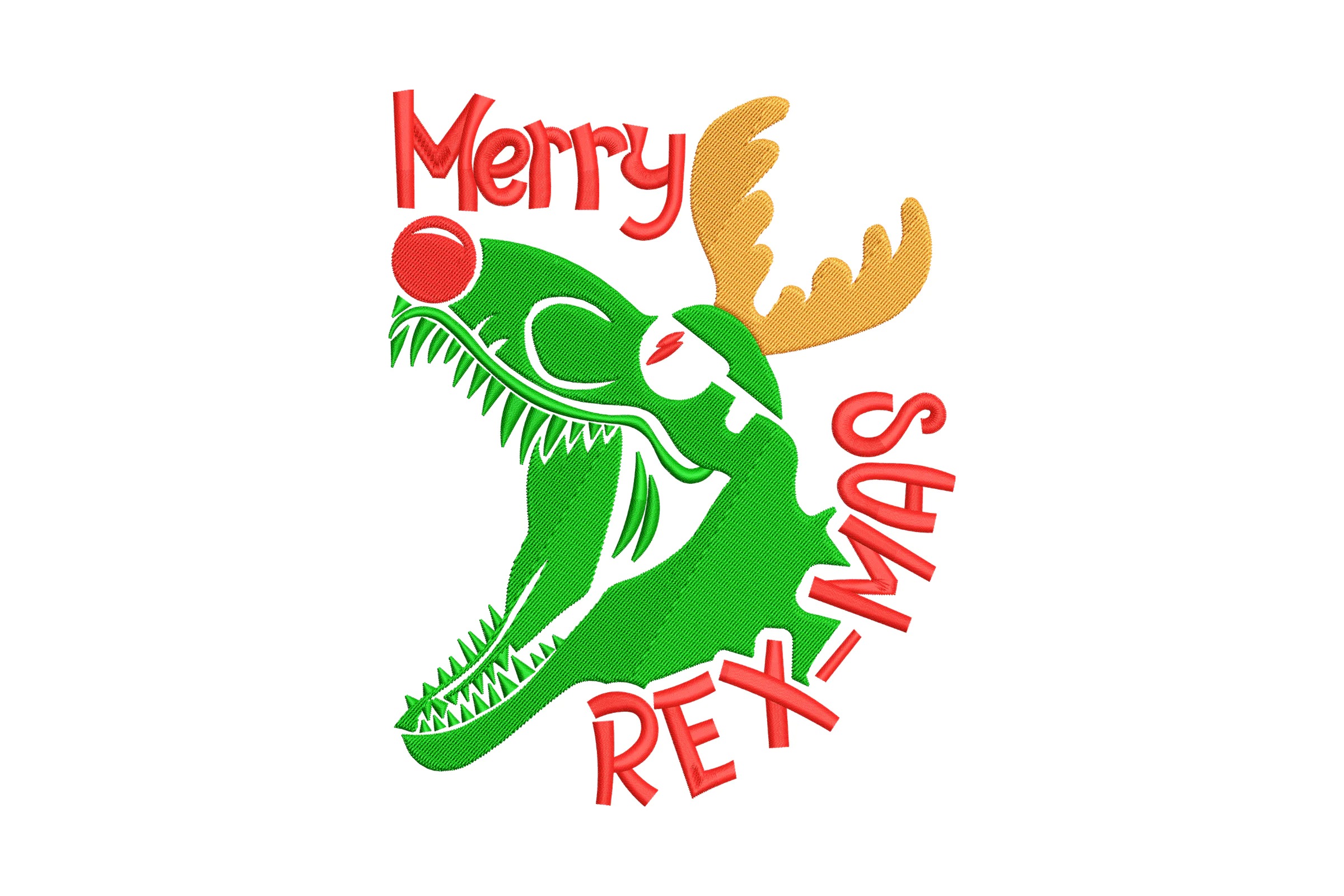Merry Rex-Mas Sketch Machine Embroidery Design