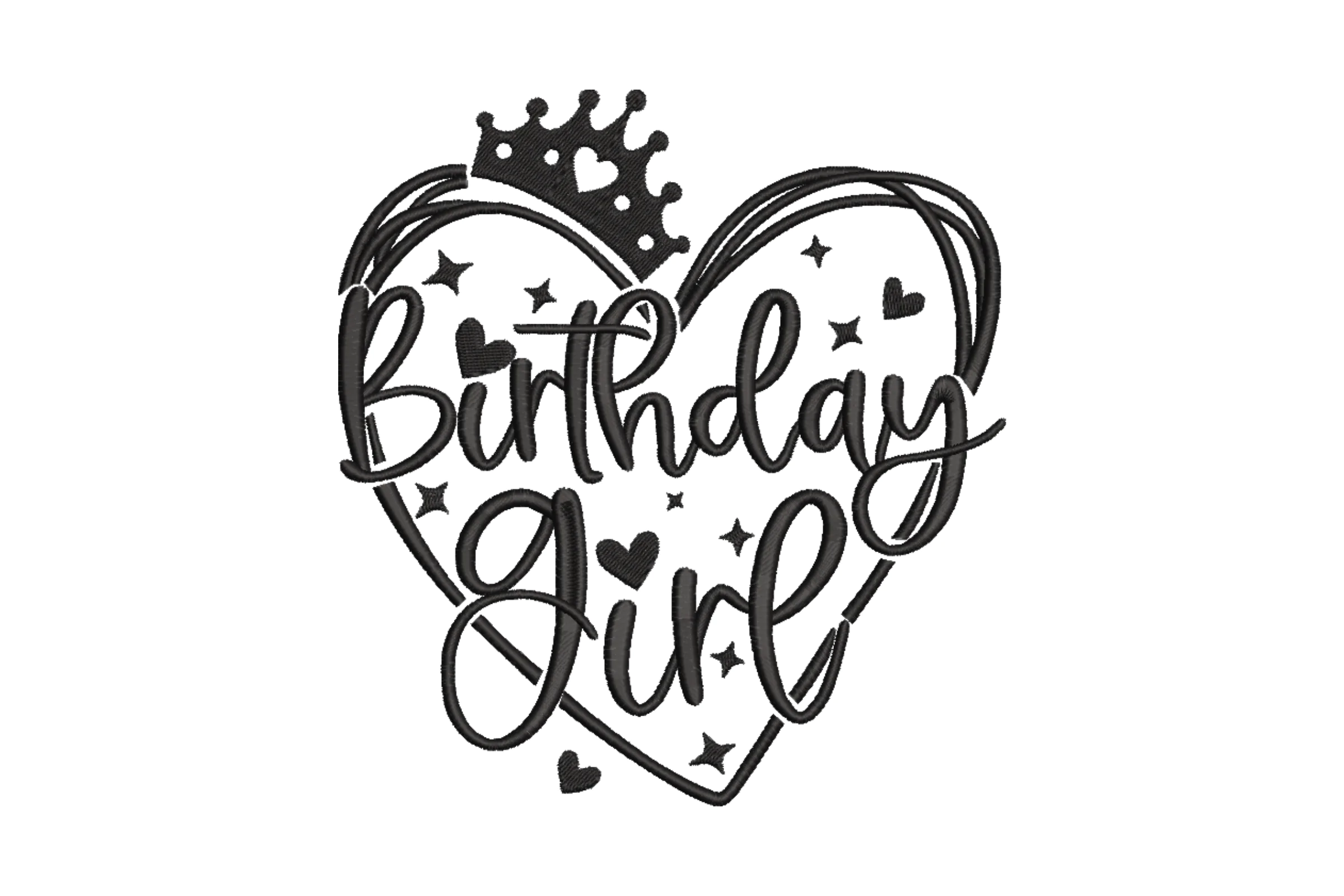 Birthday Girl Embroidery Design