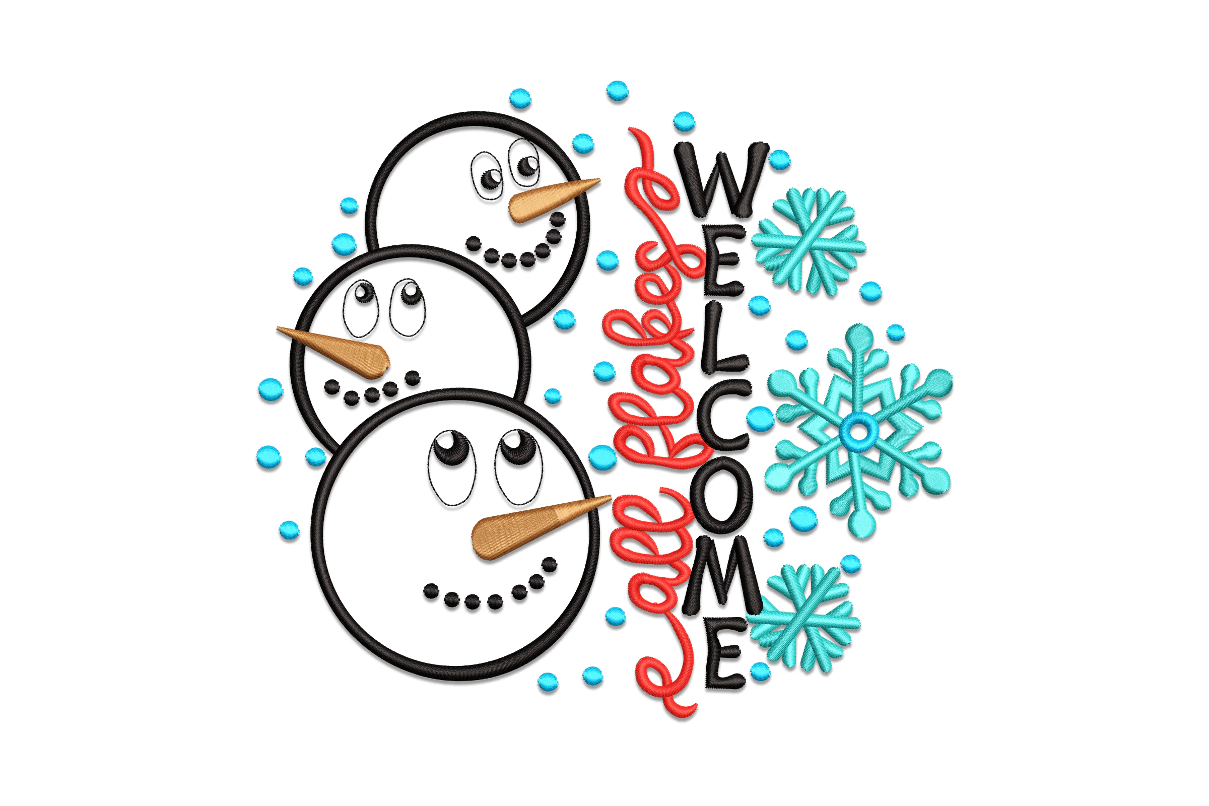 All Flakes Welcome Embroidery Design