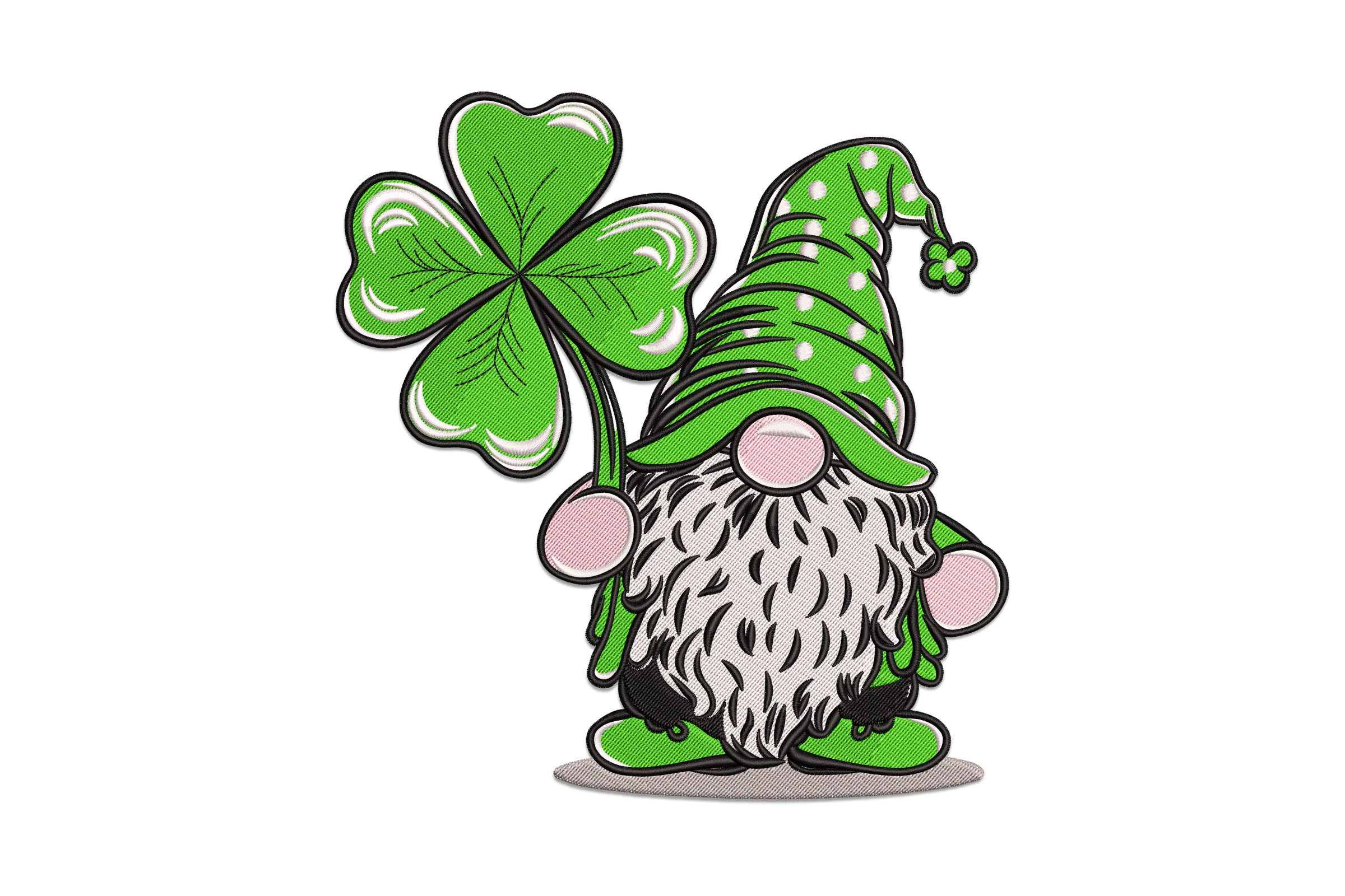 St. Patrick's Day Gnome Embroidery Design