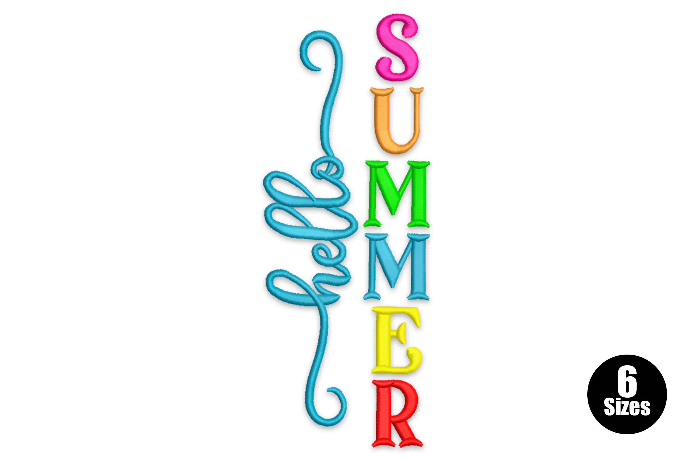 Hello Summer Digital Embroidery Design File