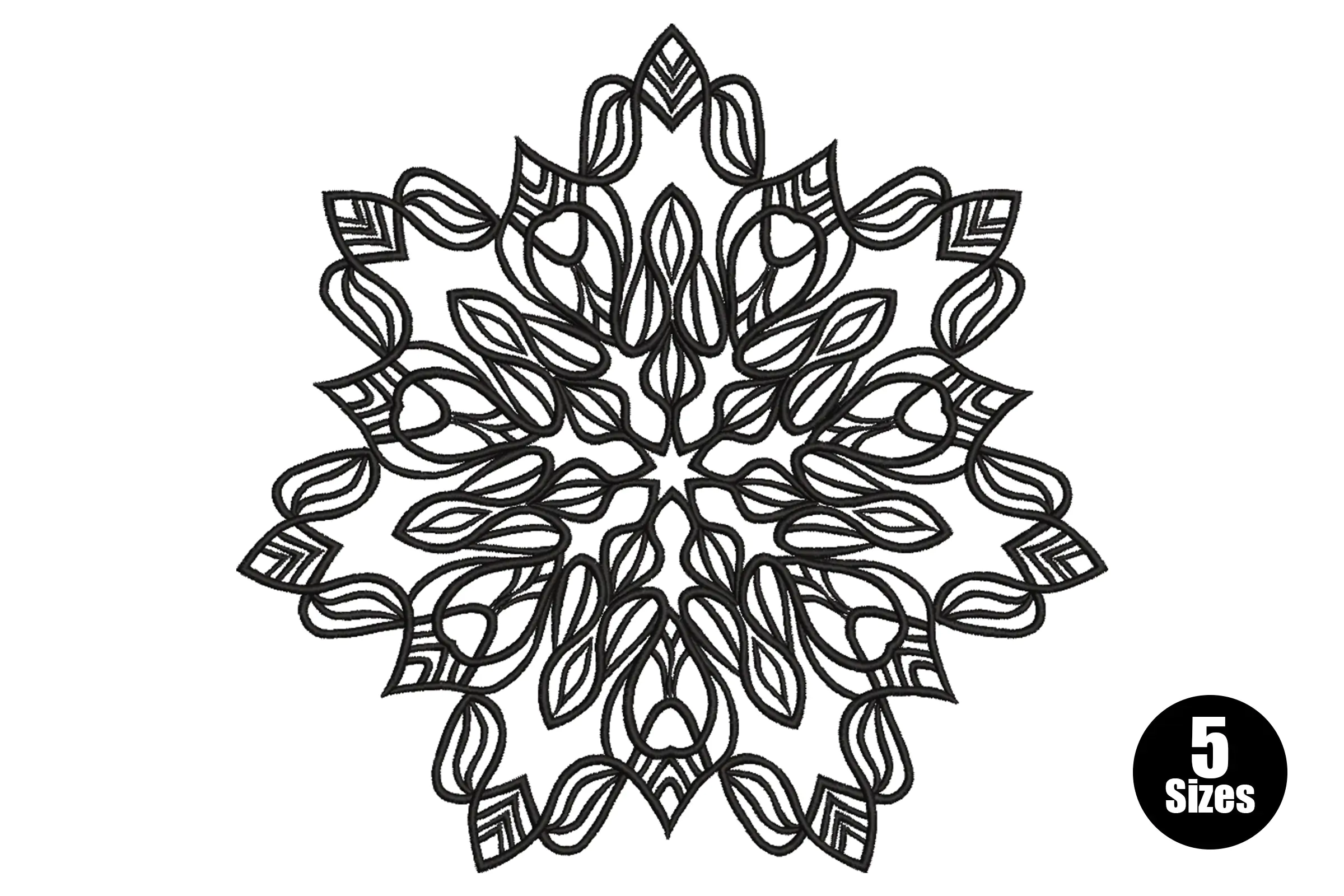 Mandala Flower Embroidery Design File