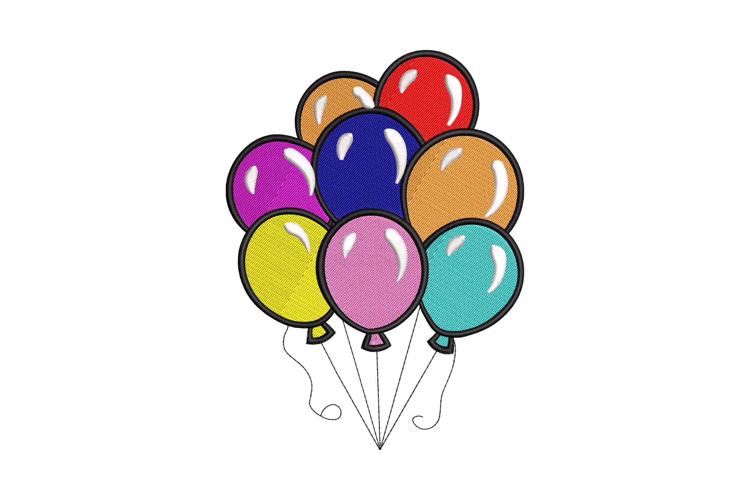 Balloons Embroidery Design File