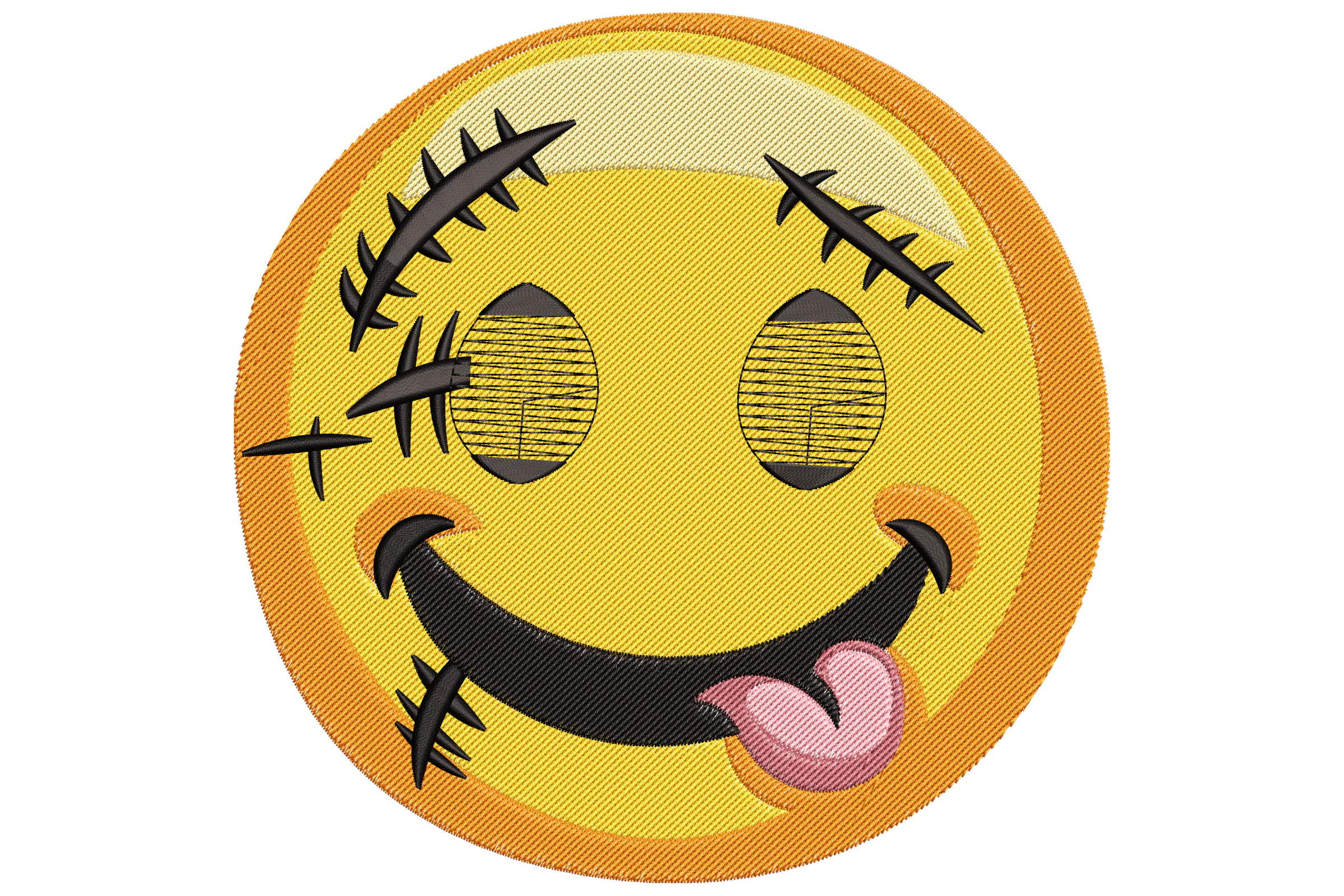 Crazy Face Emoji Embroidery Design