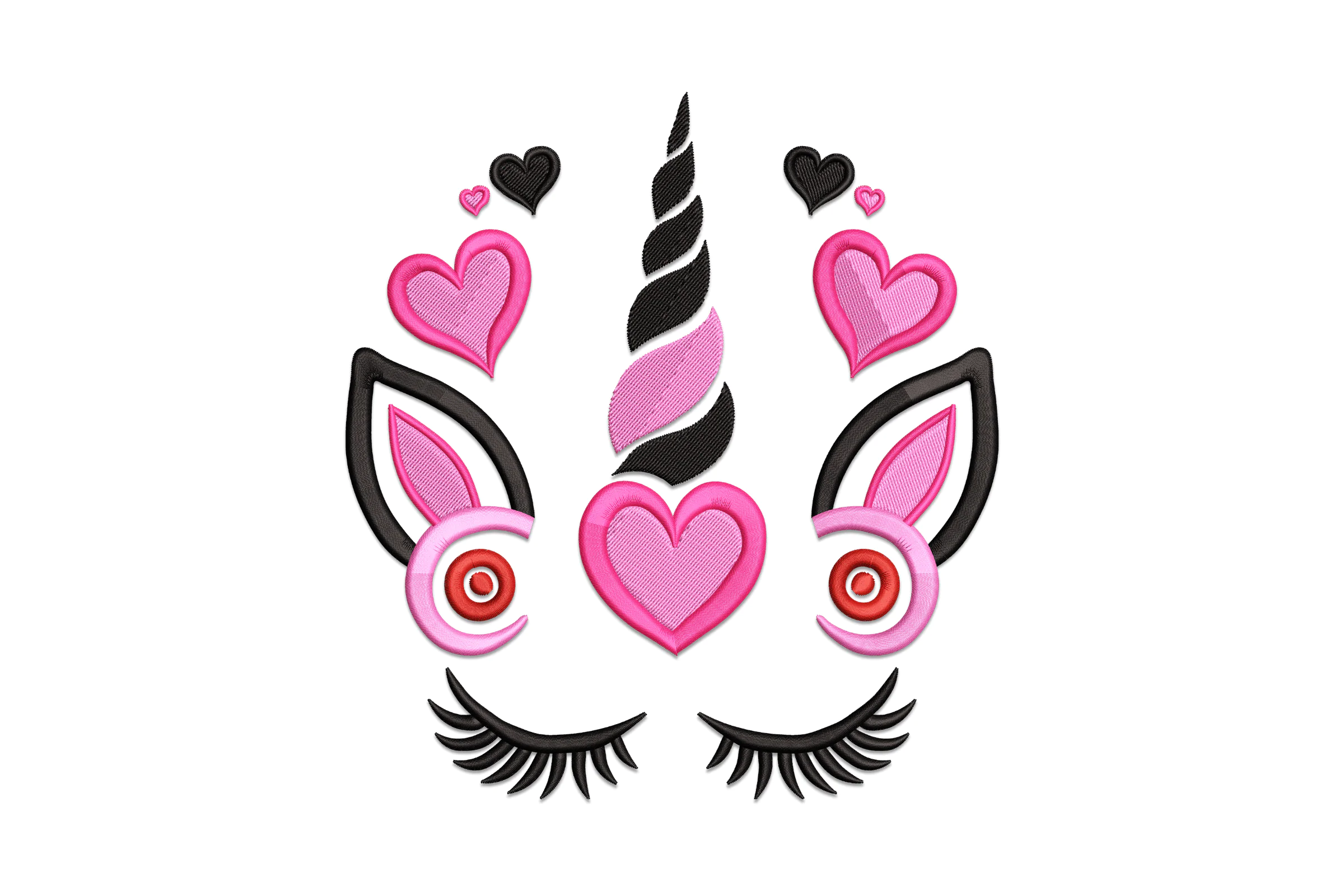 Unicorn Face Embroidery Design