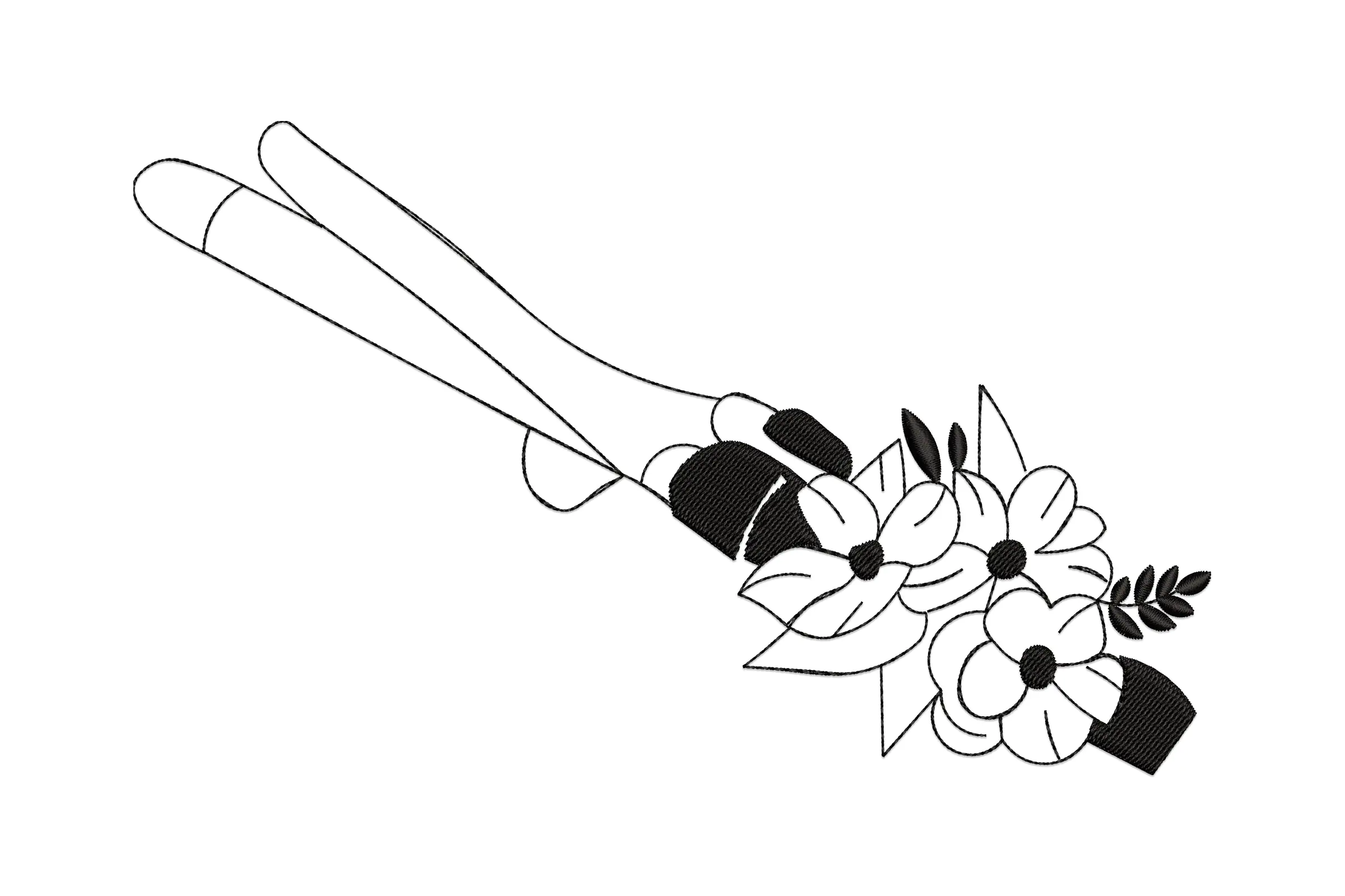 Beautician Tools Embroidery Design